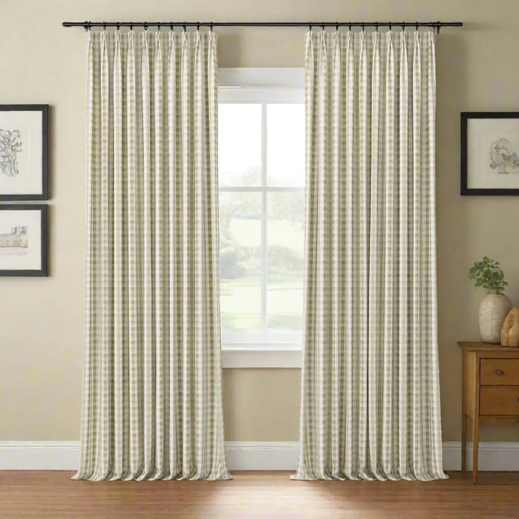 Celia Striped Plaid Curtain - Image 16