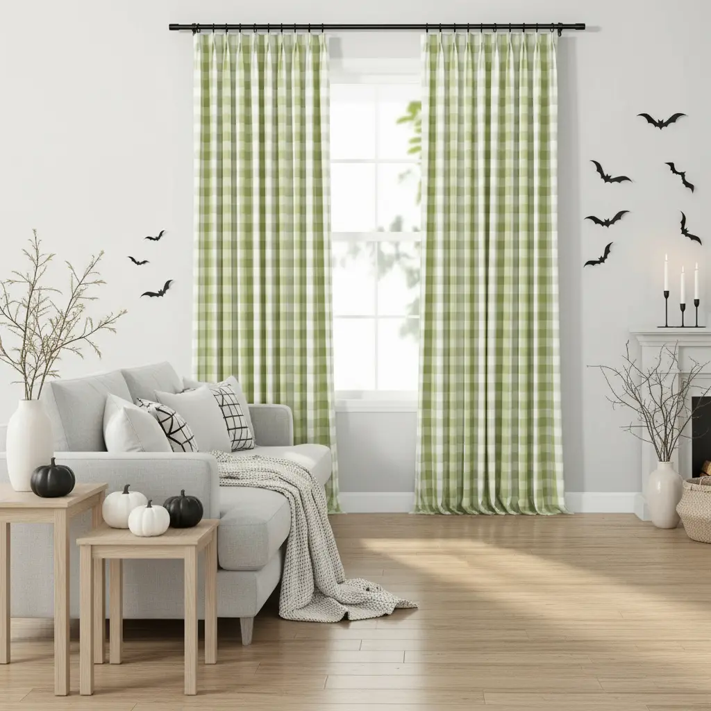 Celia Striped Plaid Curtain - Image 33