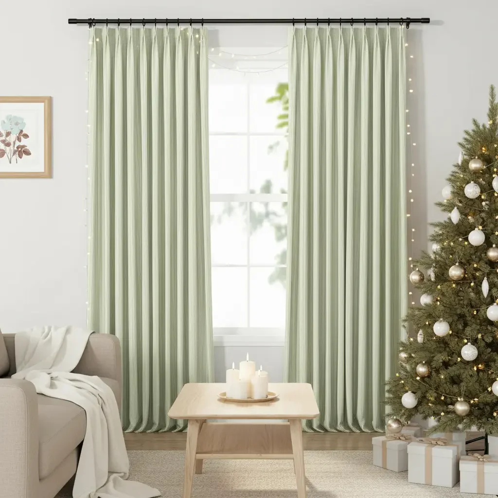 Celia Striped Plaid Curtain - Image 36