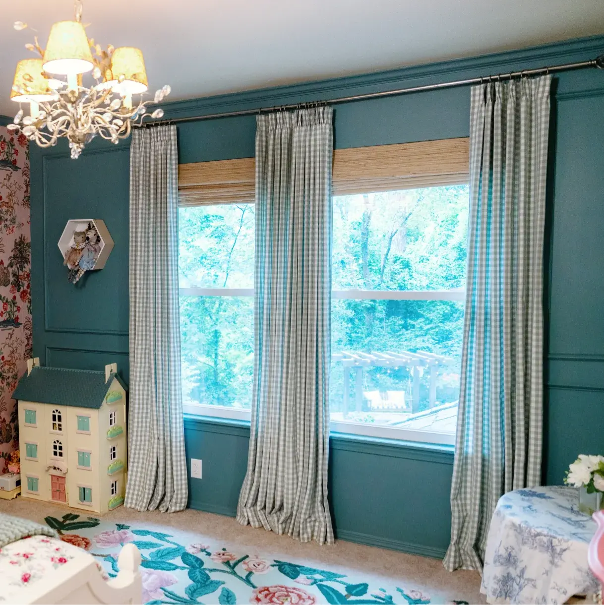 Celia Striped Plaid Curtain - Image 7