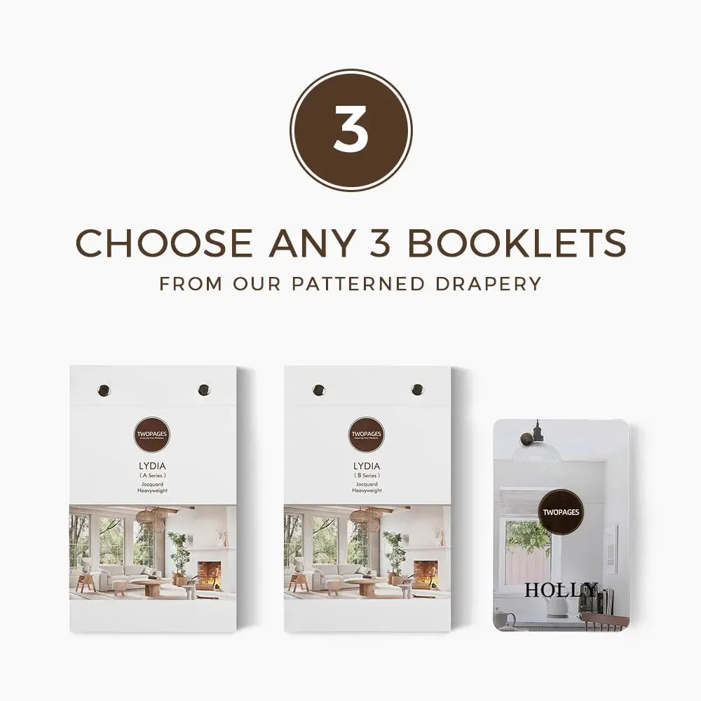 Choose Any 3 Patterned Drapery Sample Booklets