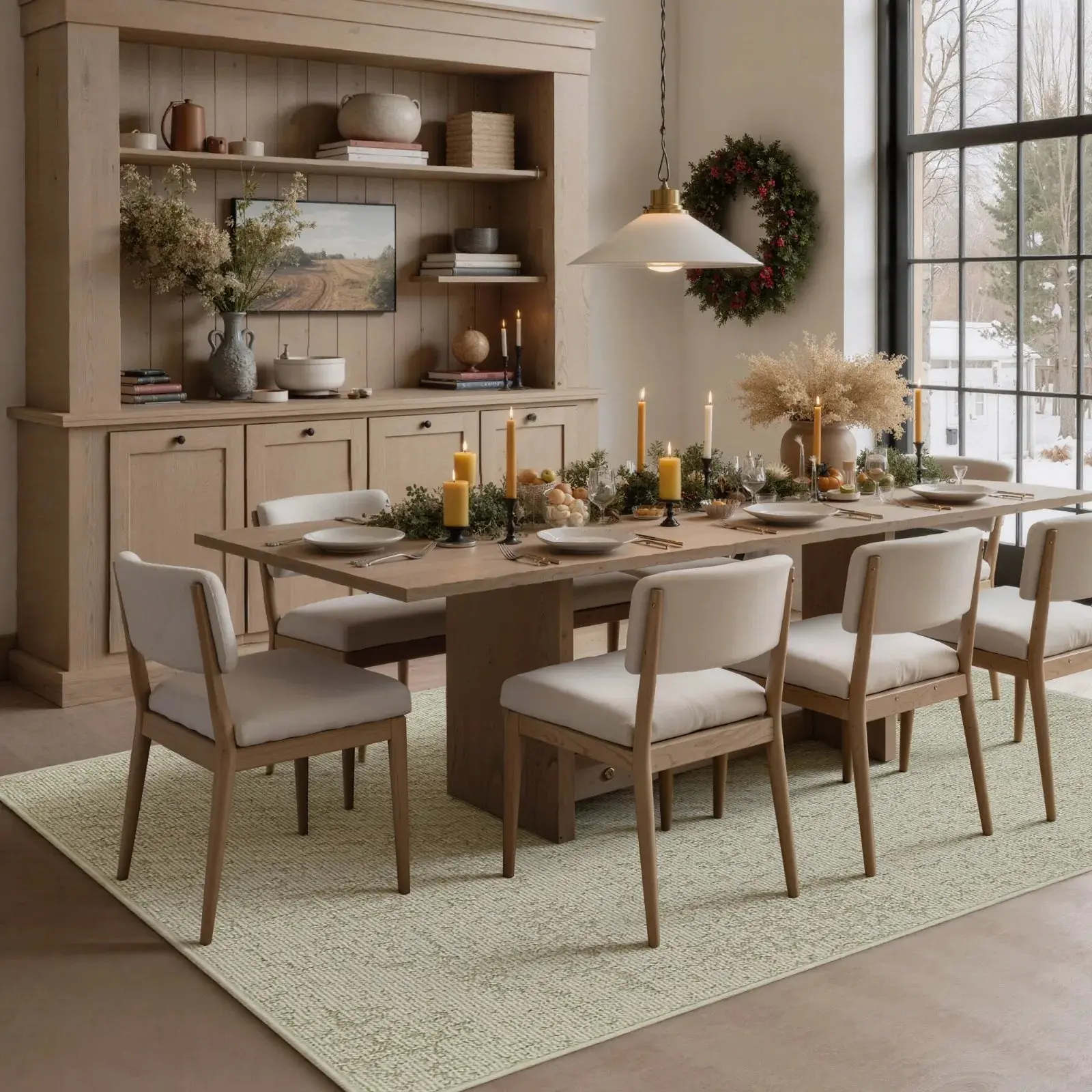 Clare Modern Speckled Wool Rug - Image 2