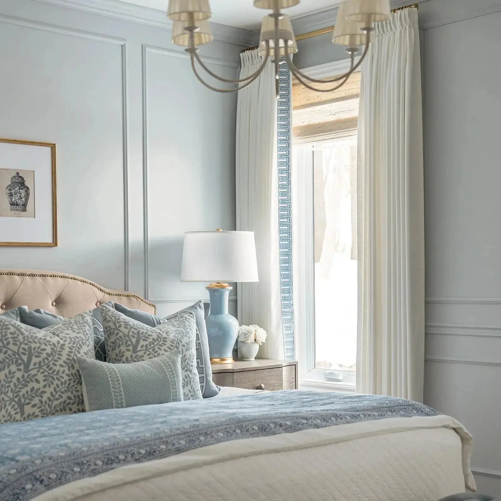 Custom Curtains with Trim Border(Sold per Pair)