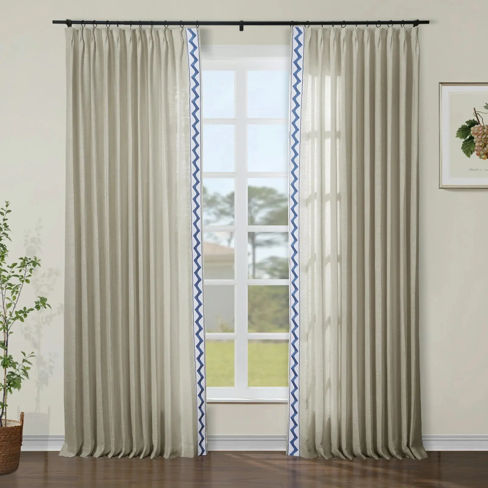 Custom Curtains with Trim Border(Sold per Pair) - Image 33