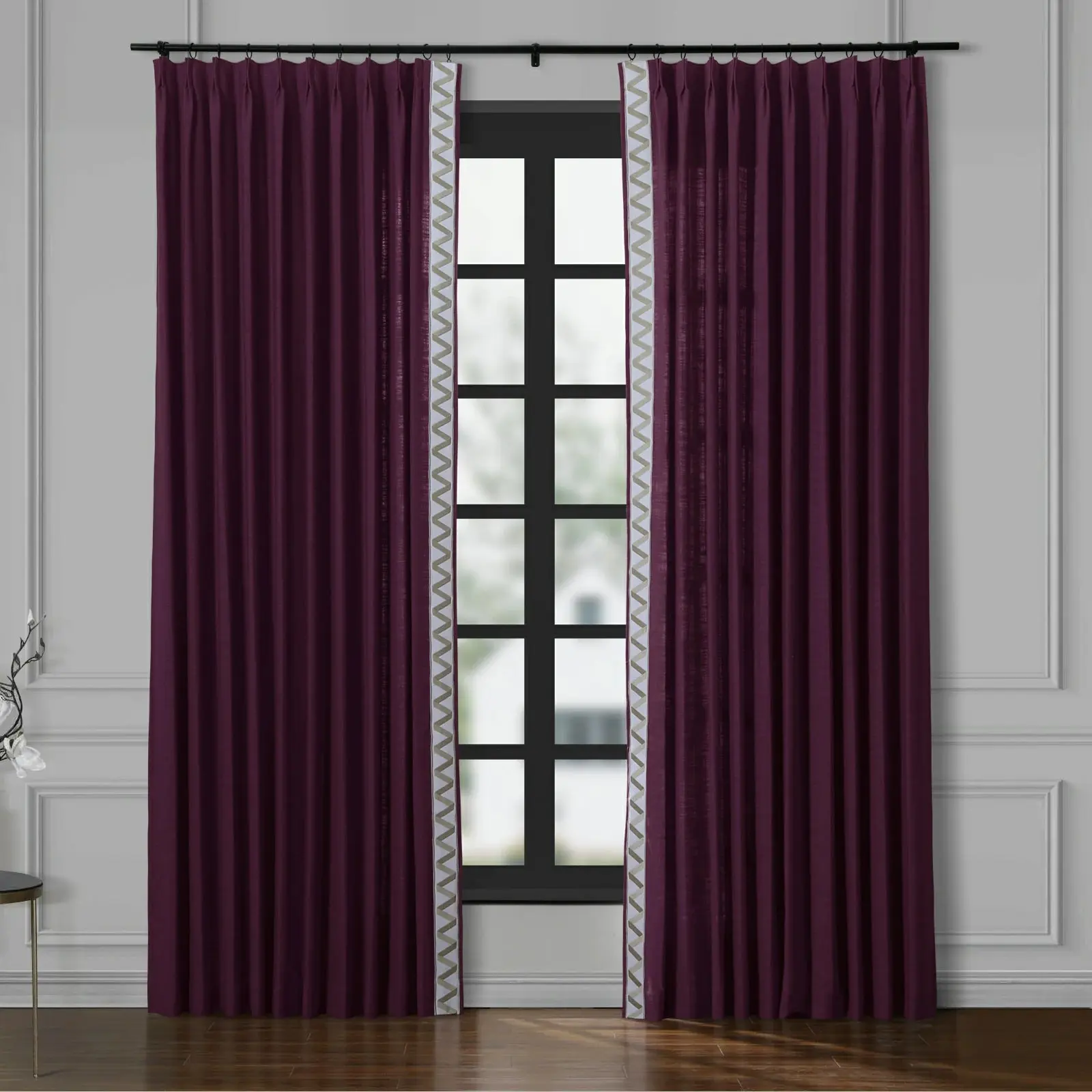 Custom Curtains with Trim Border(Sold per Pair) - Image 50