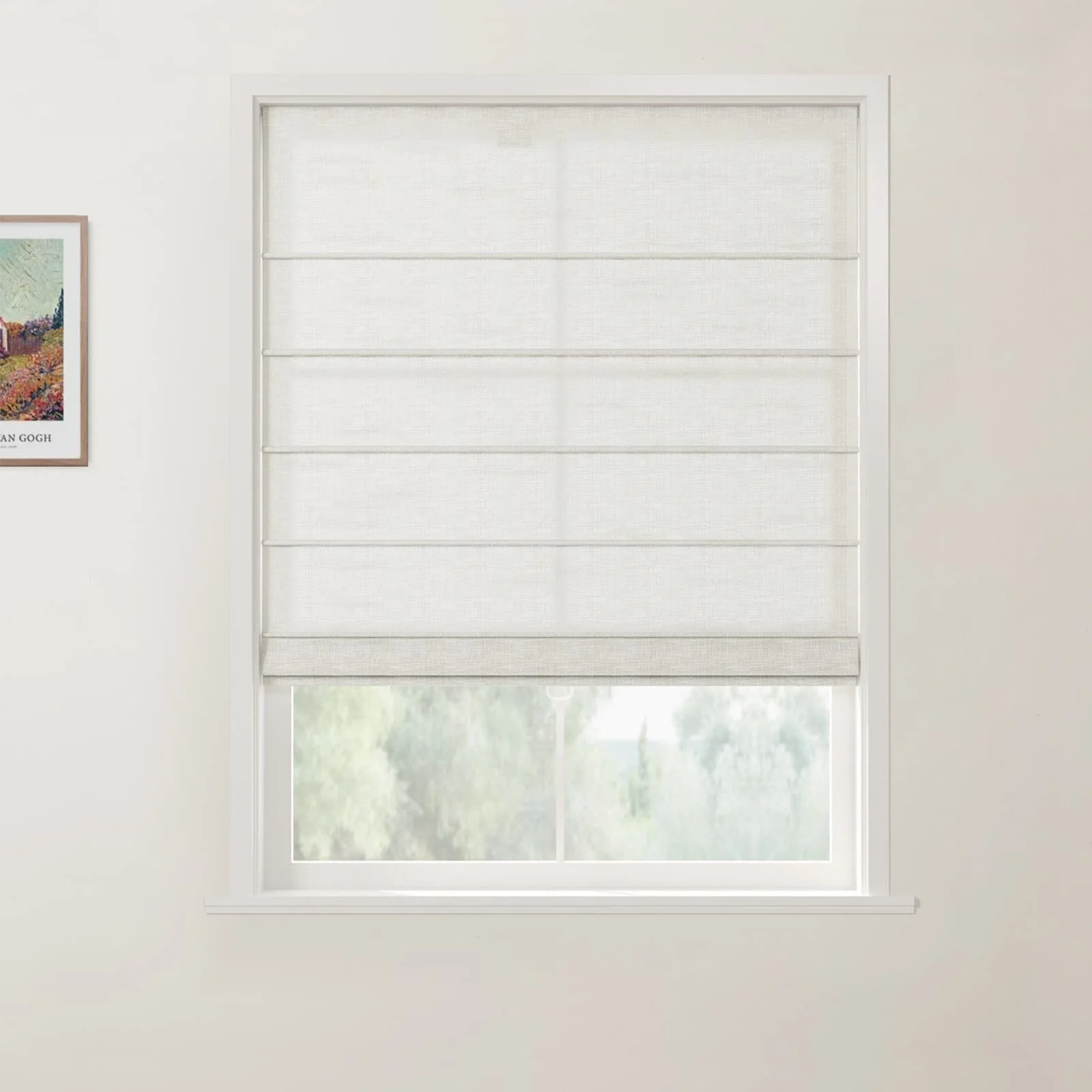 Custom Front Slat Roman Shade Cordless - Image 13