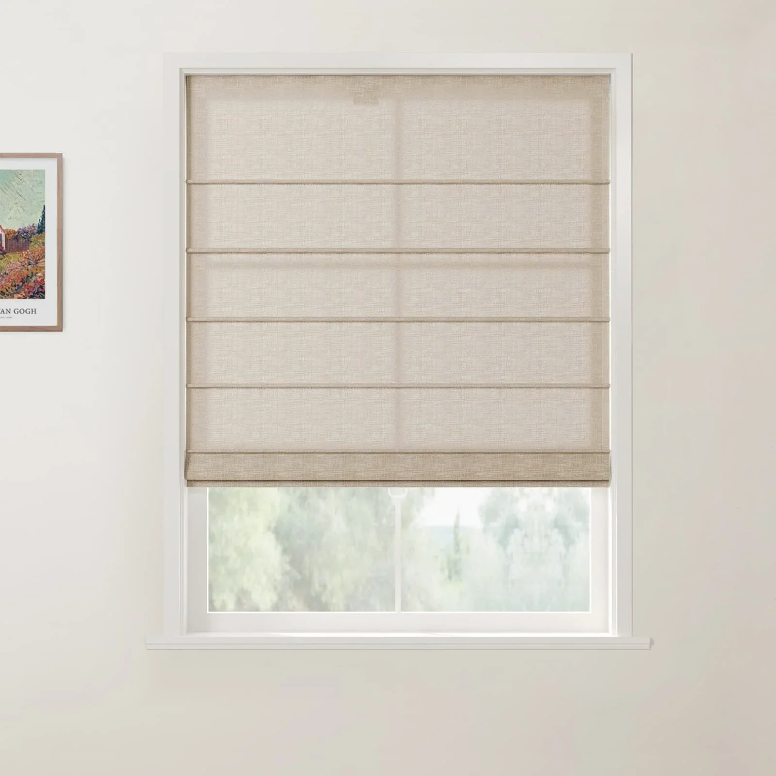 Custom Front Slat Roman Shade Cordless - Image 18