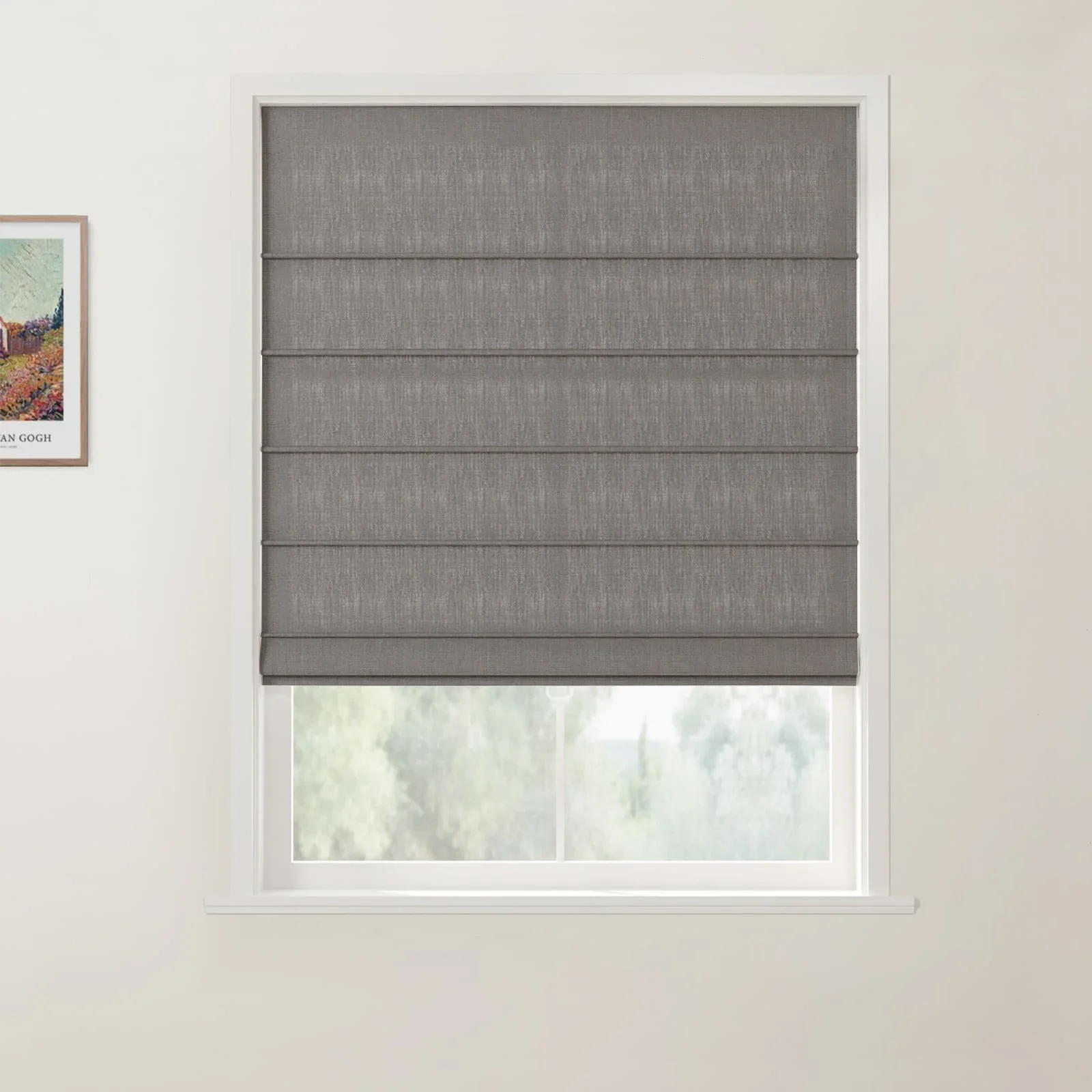 Custom Front Slat Roman Shade Cordless - Image 23
