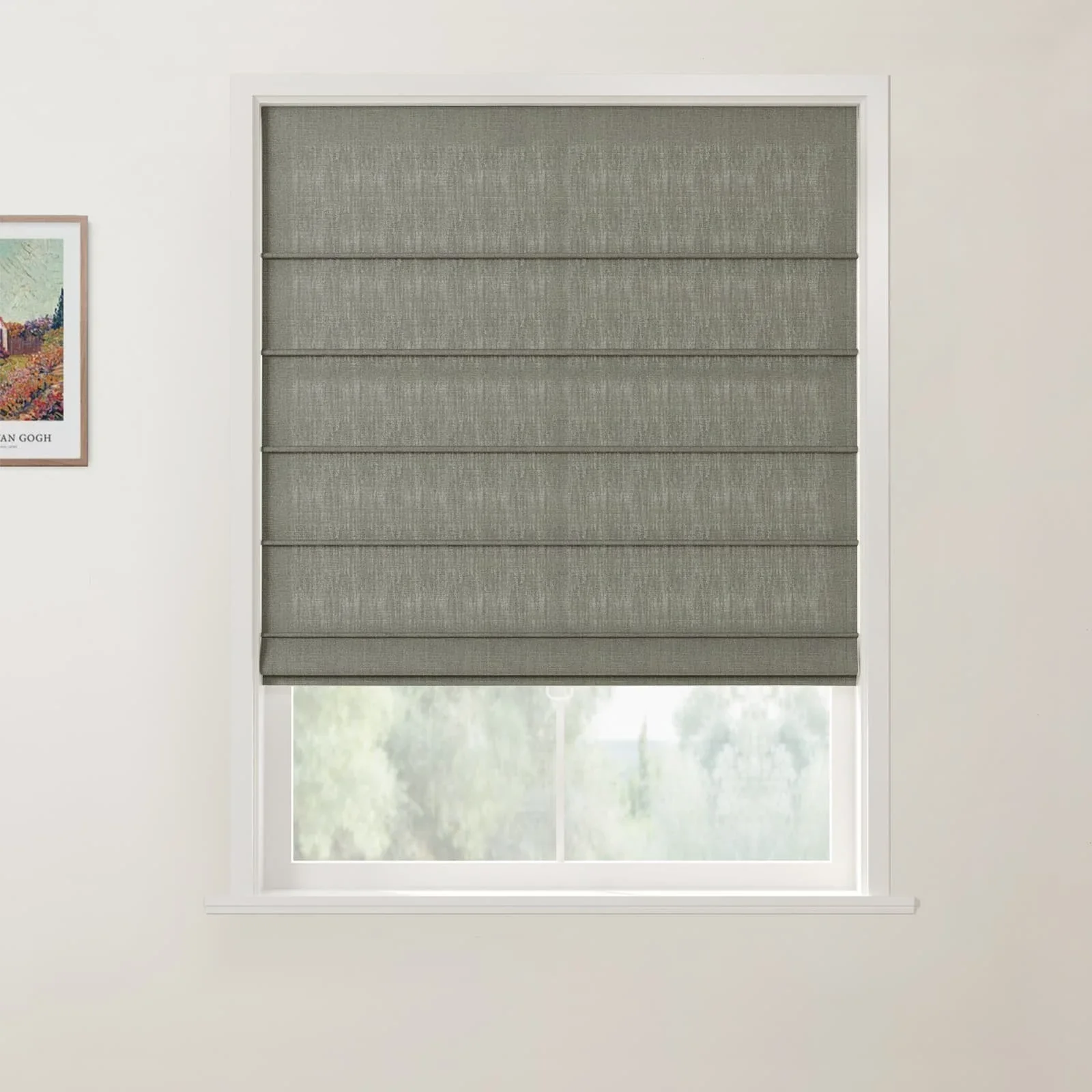Custom Front Slat Roman Shade Cordless - Image 24