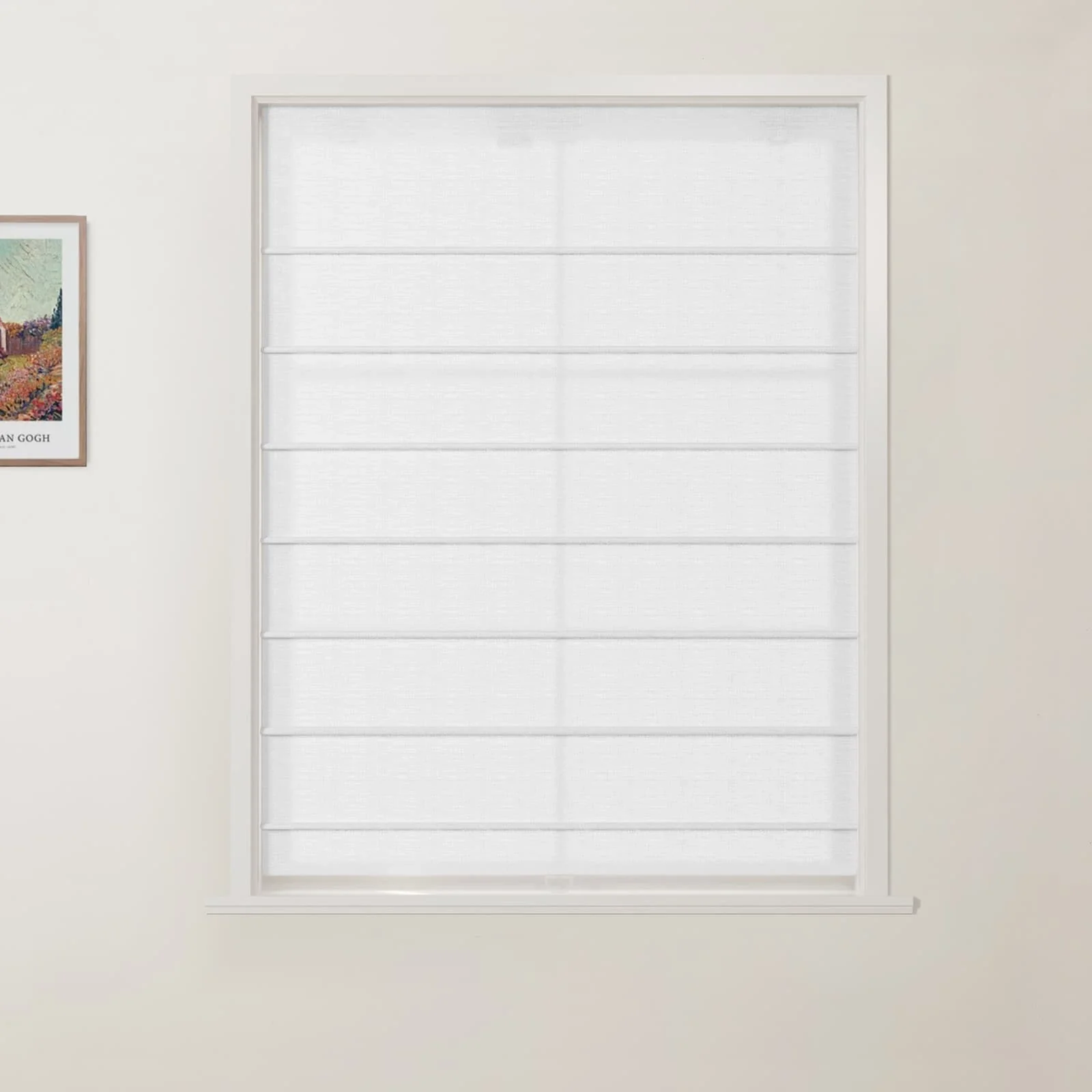 Custom Front Slat Roman Shade Cordless - Image 4
