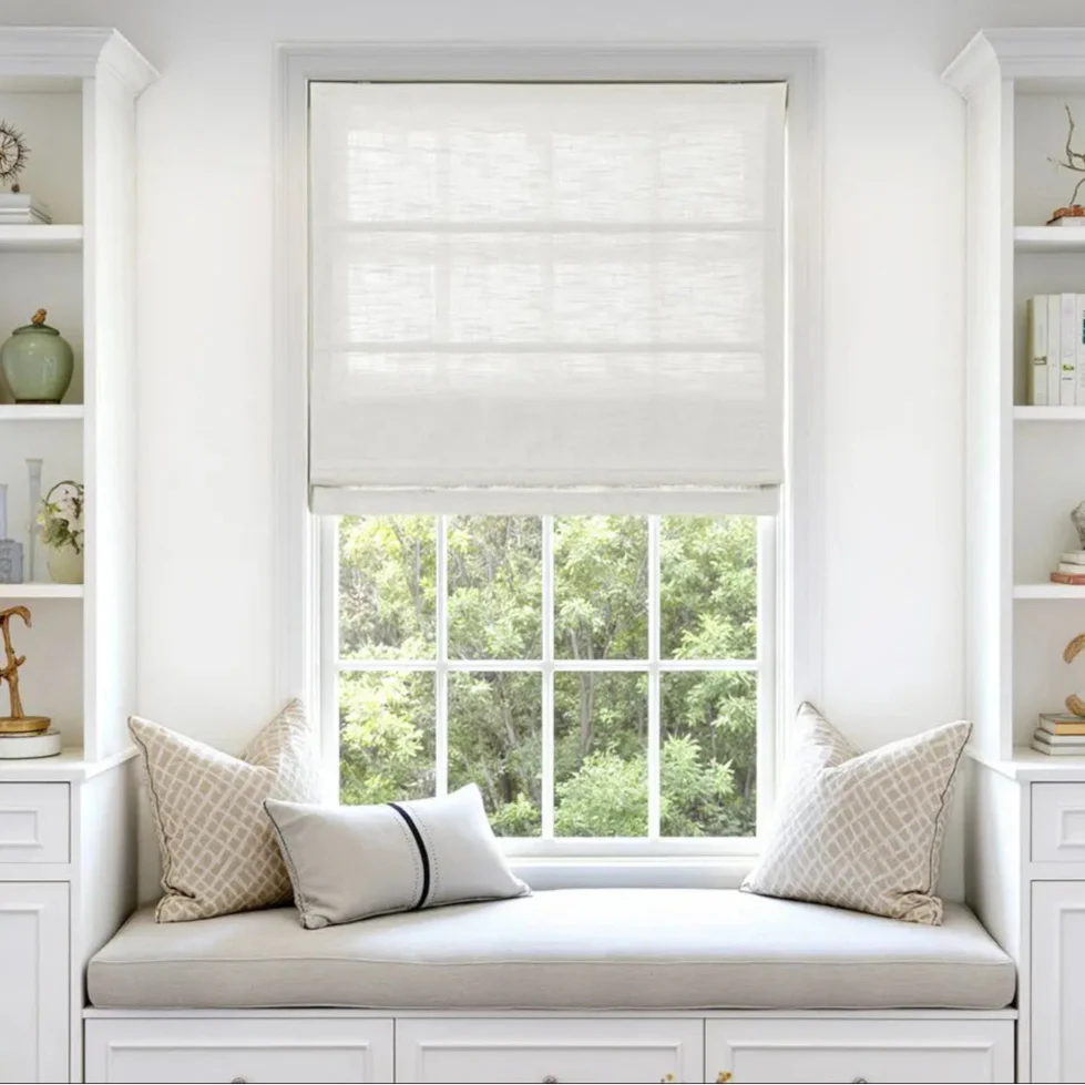 Custom Linen Roman Shade Cordless - Image 20