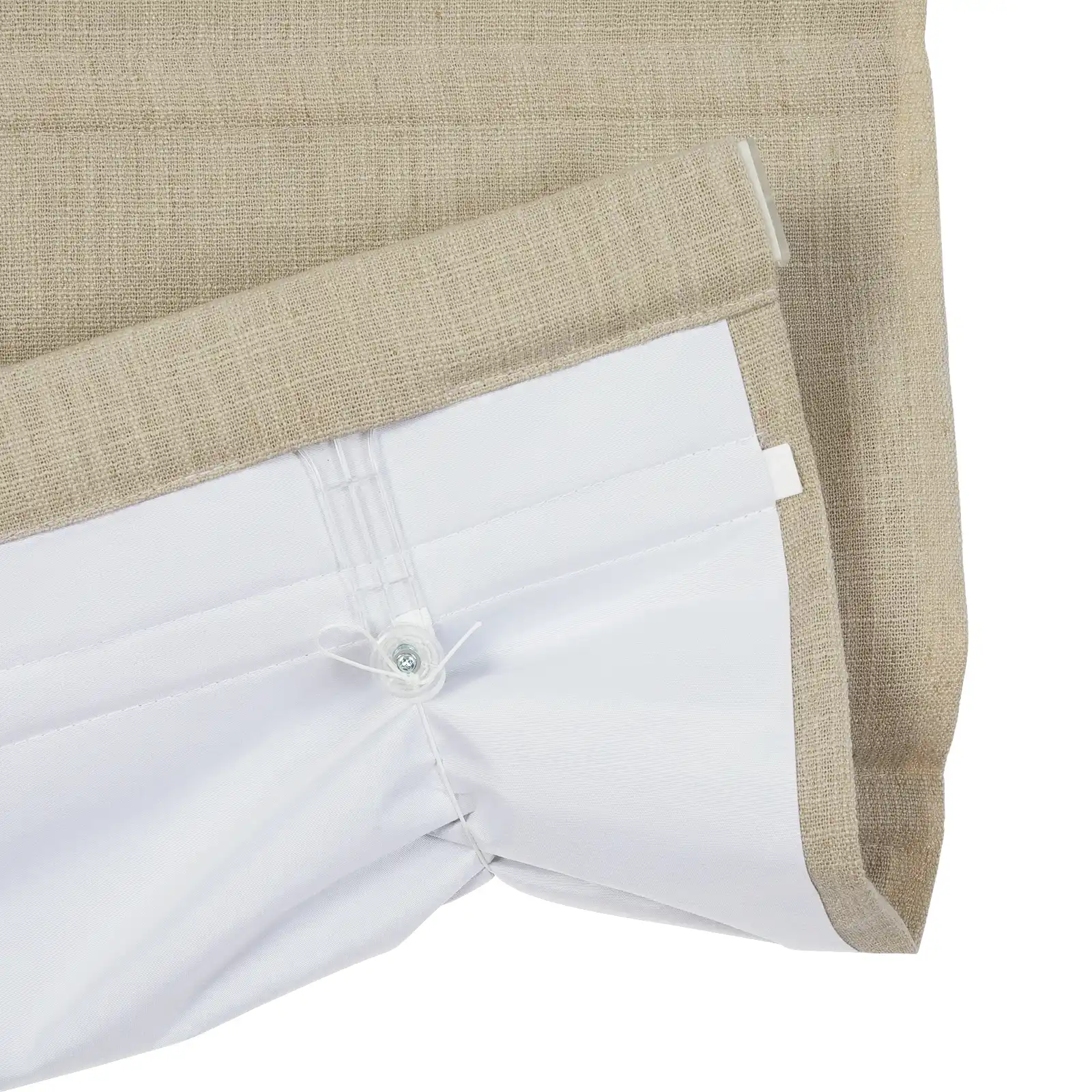 Custom Linen Roman Shade Cordless - Image 3