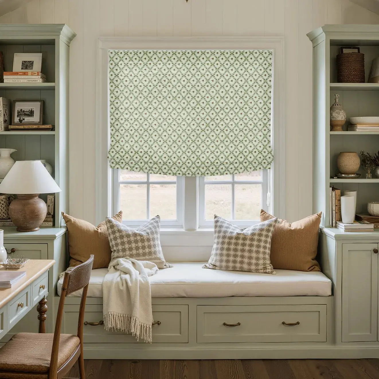 Custom Relaxed Roman Shades Cord Lift - Image 101