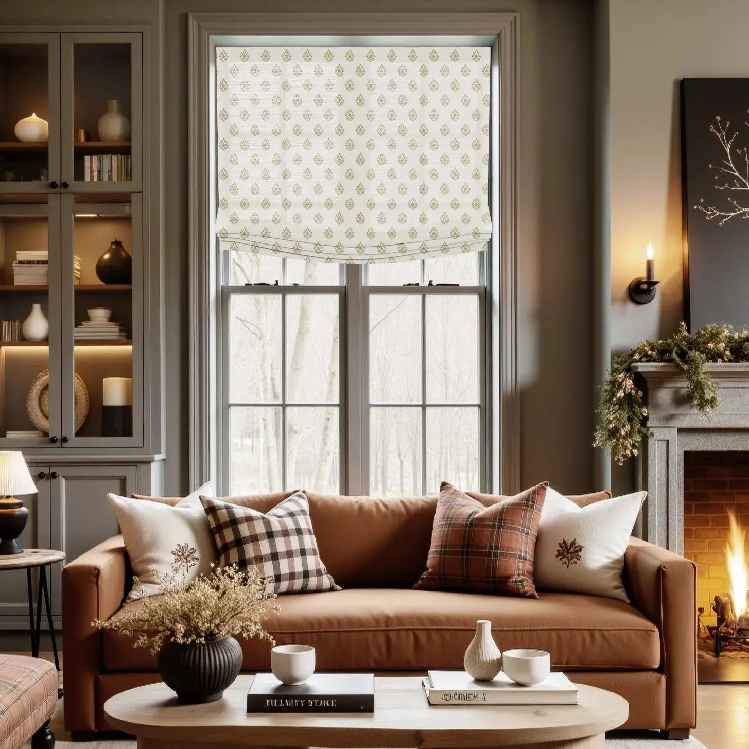 Custom Relaxed Roman Shades Cord Lift - Image 104