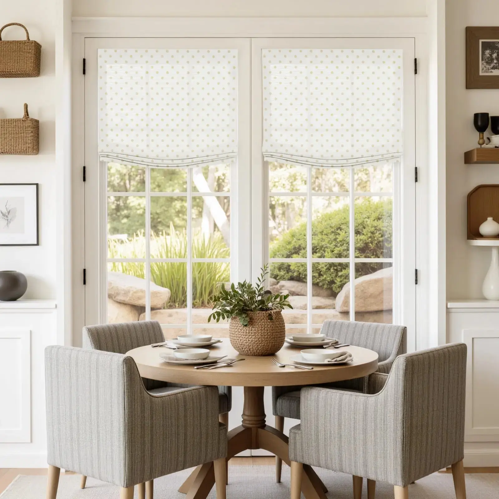 Custom Relaxed Roman Shades Cord Lift - Image 105