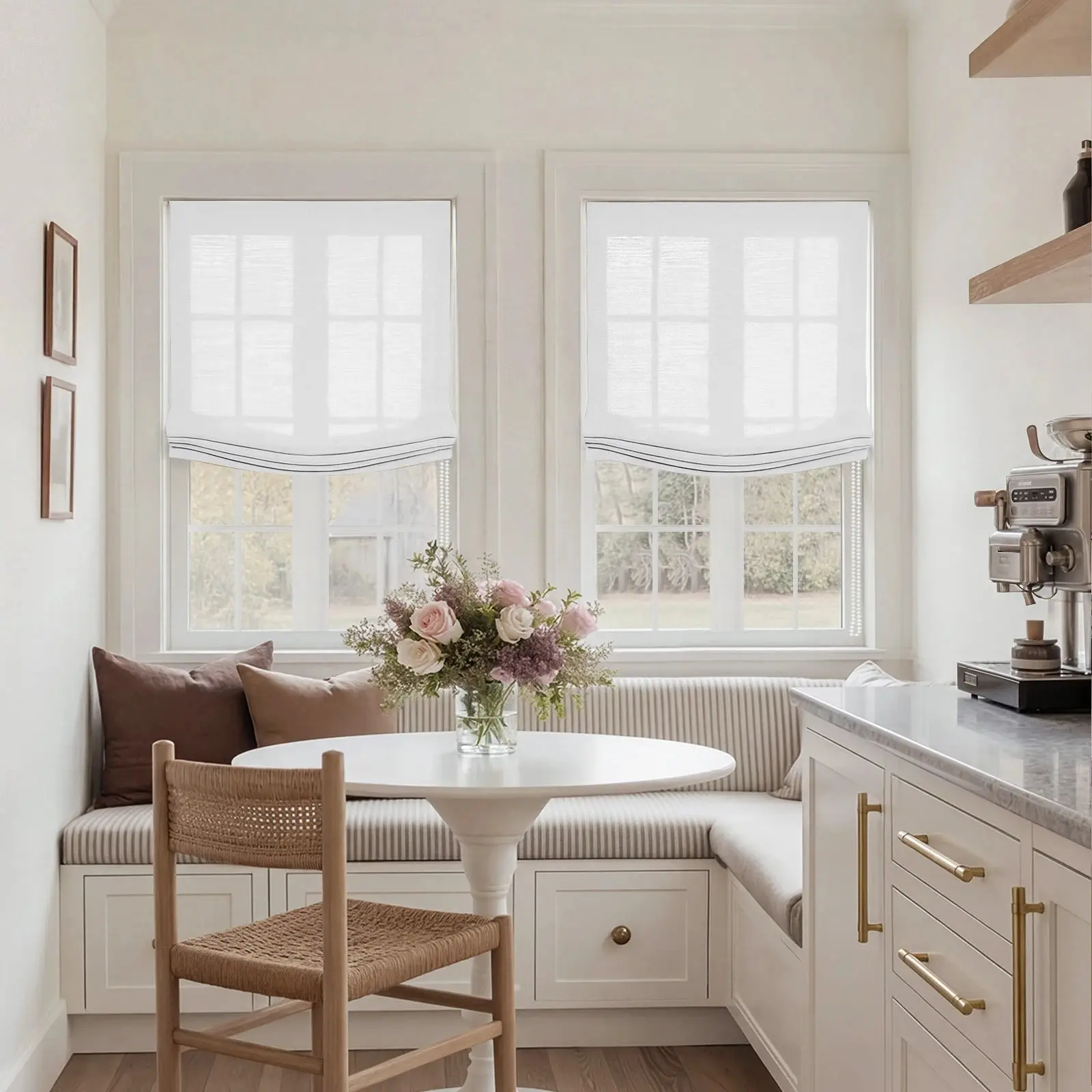 Custom Relaxed Roman Shades Cord Lift - Image 107