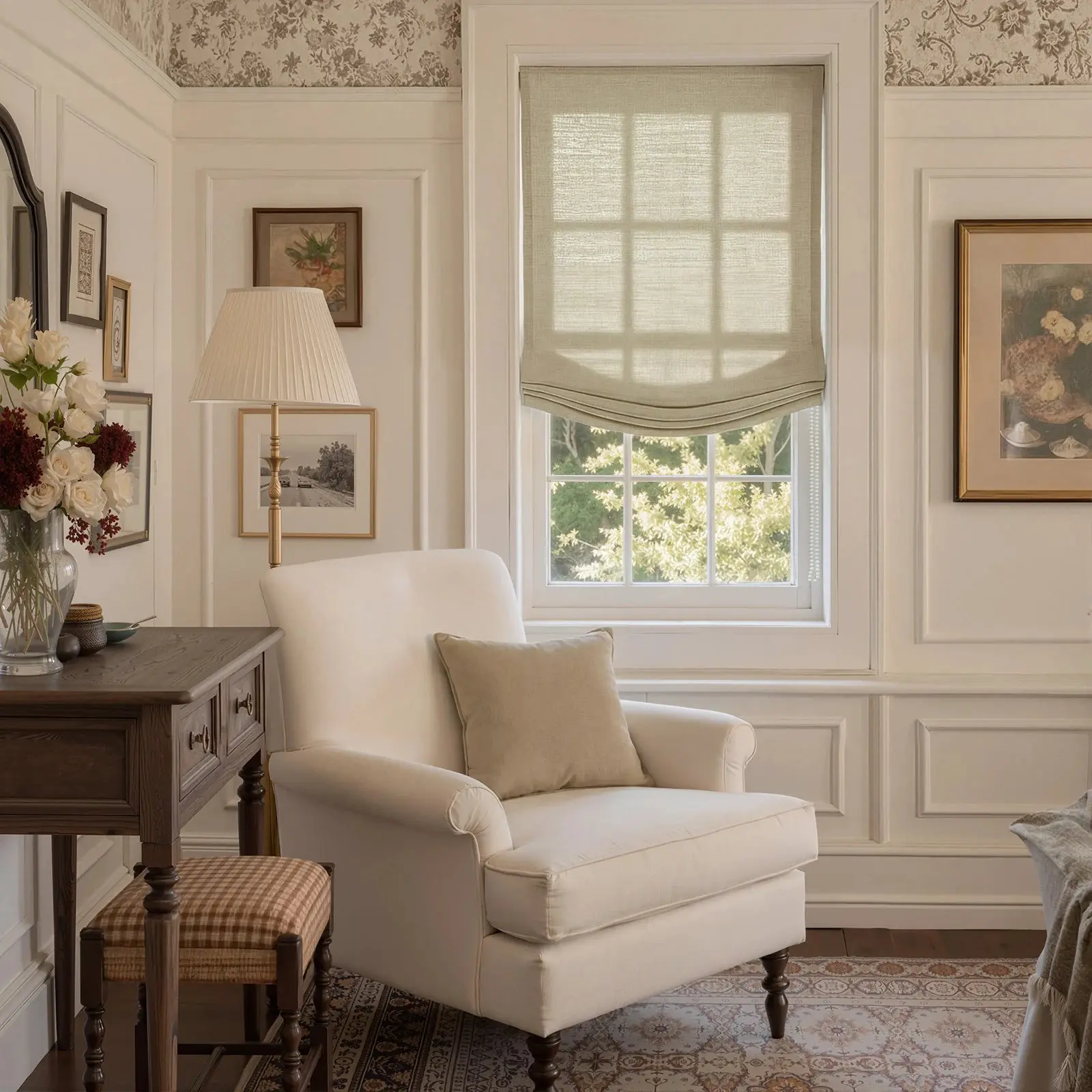 Custom Relaxed Roman Shades Cord Lift - Image 112