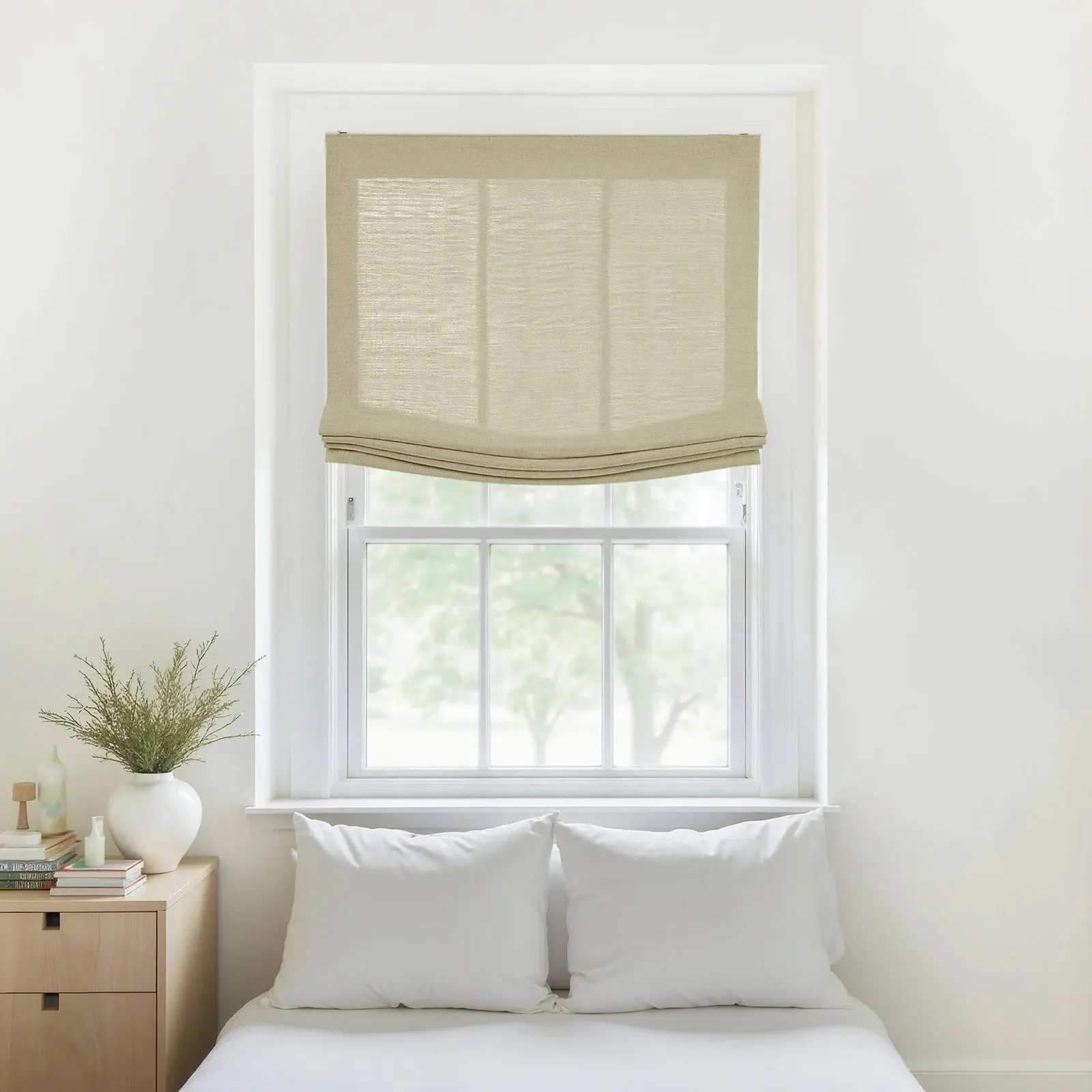 Custom Relaxed Roman Shades Cord Lift - Image 115