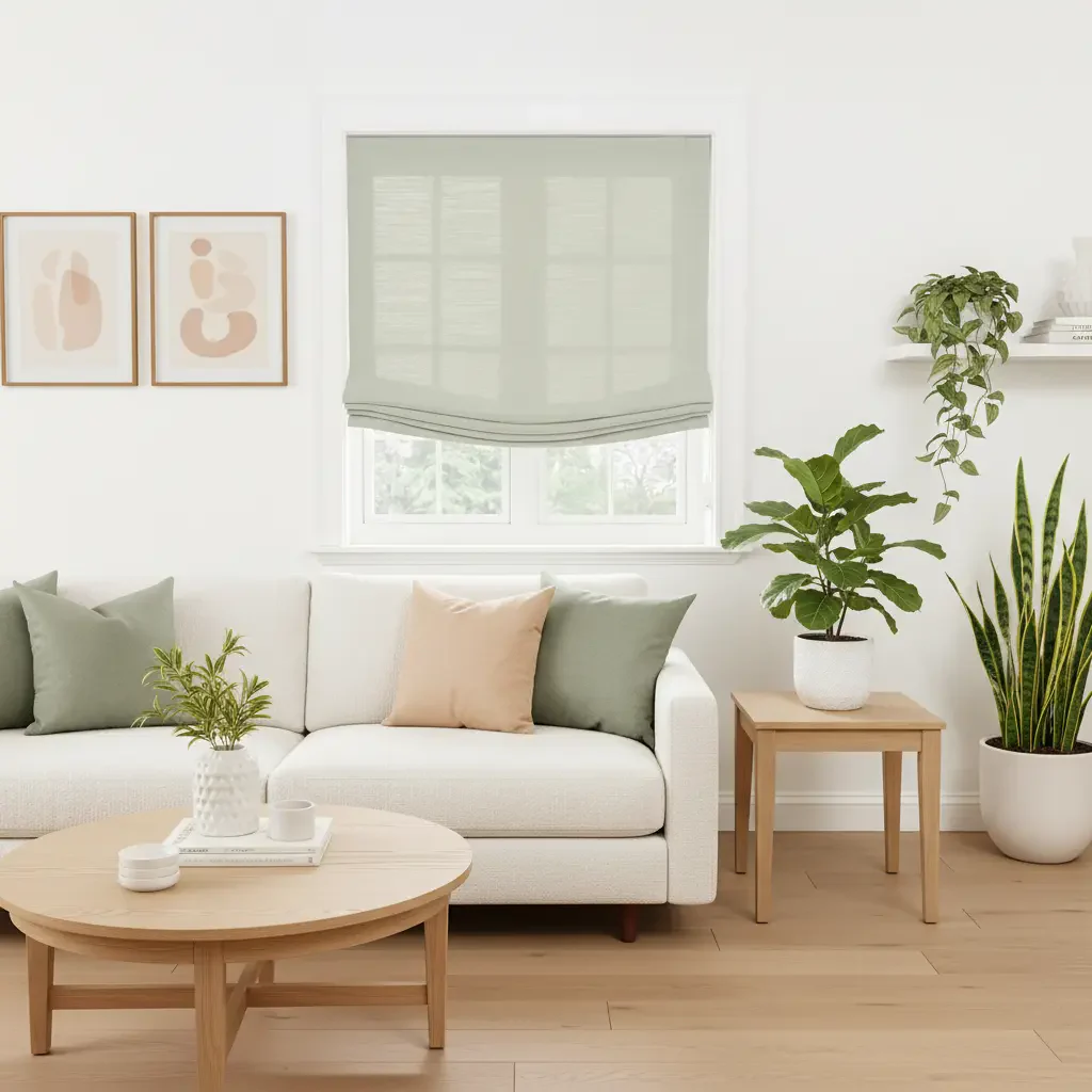 Custom Relaxed Roman Shades Cord Lift - Image 124