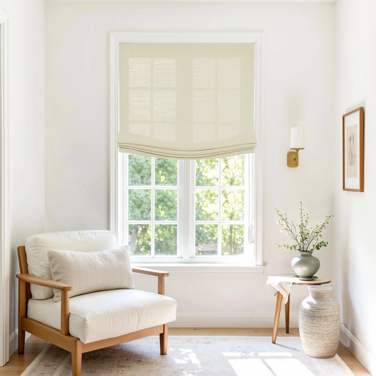 Custom Relaxed Roman Shades Cord Lift - Image 130