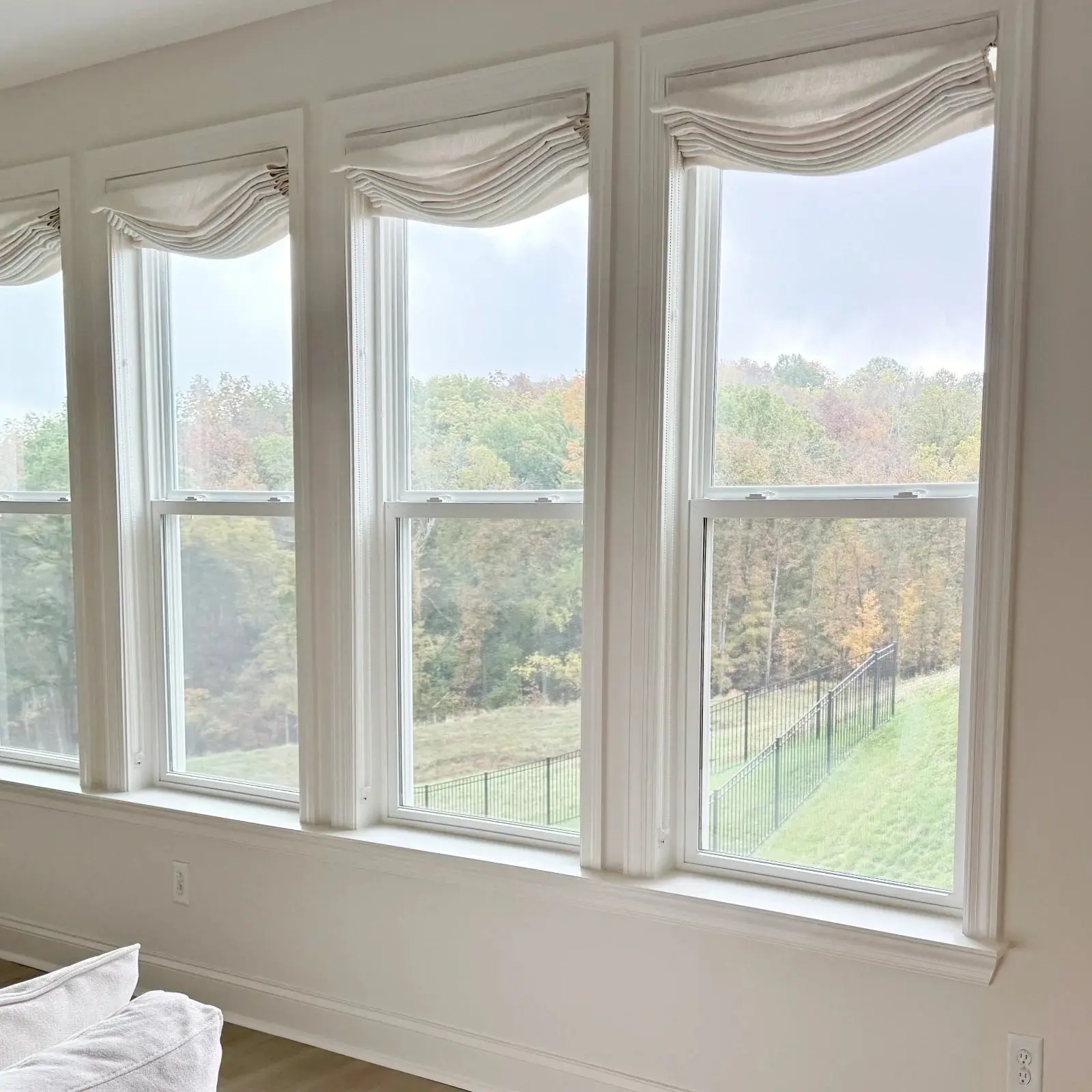 Custom Relaxed Roman Shades Cord Lift - Image 132