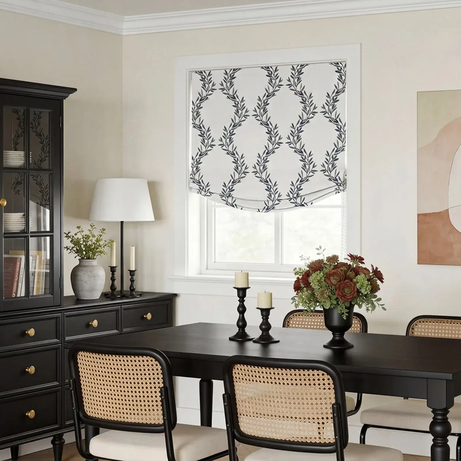 Custom Relaxed Roman Shades Cord Lift - Image 135