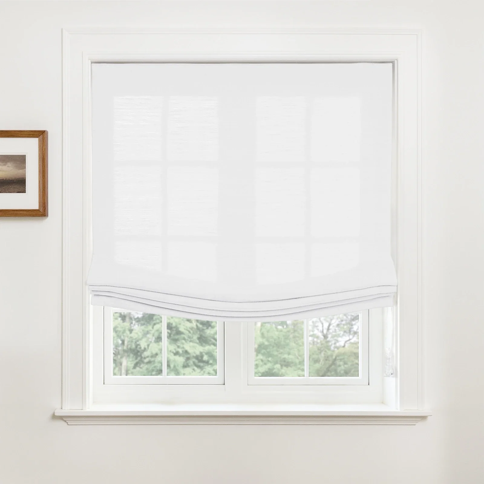 Custom Relaxed Roman Shades Cord Lift - Image 14