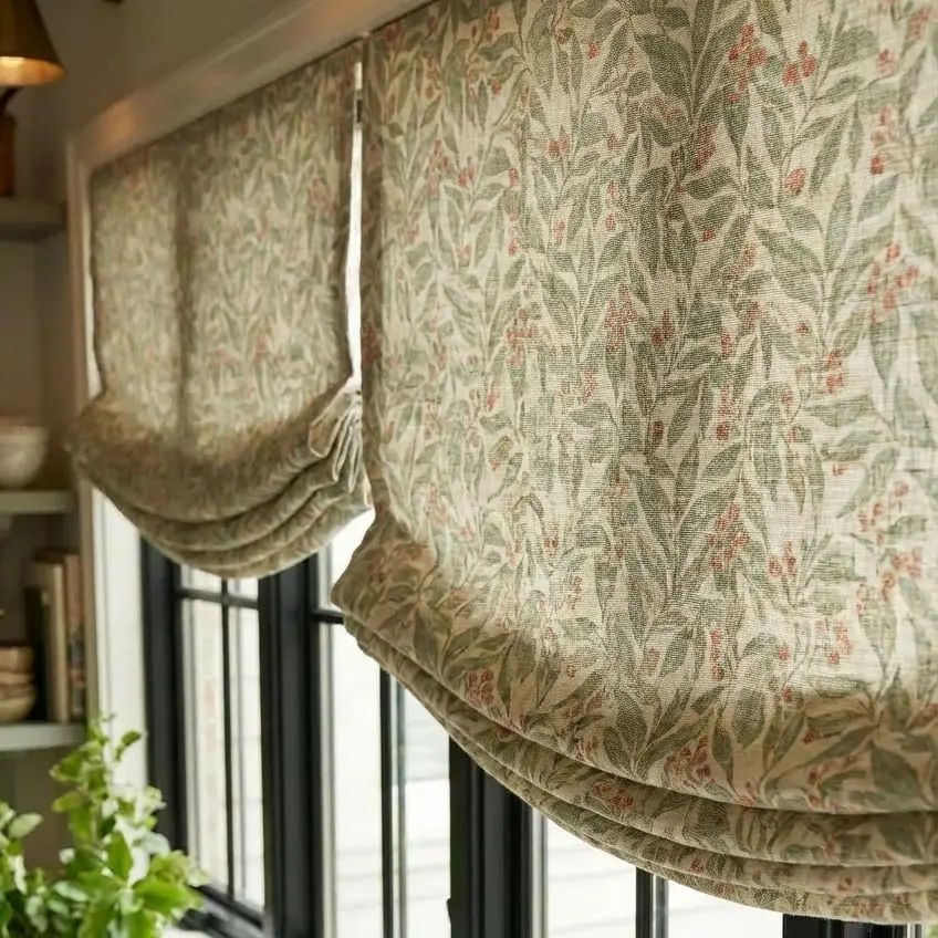Custom Relaxed Roman Shades Cord Lift - Image 140