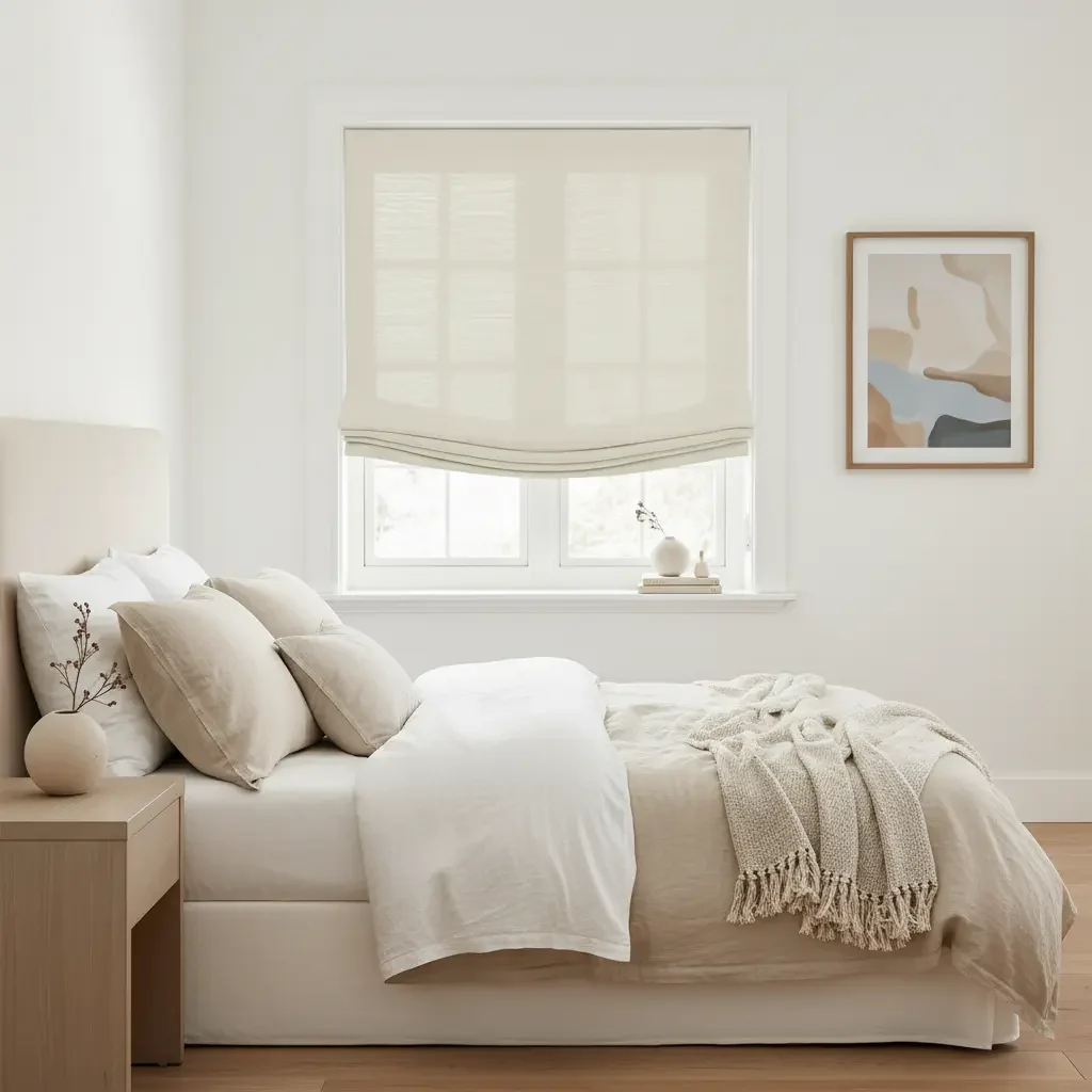 Custom Relaxed Roman Shades Cord Lift - Image 15