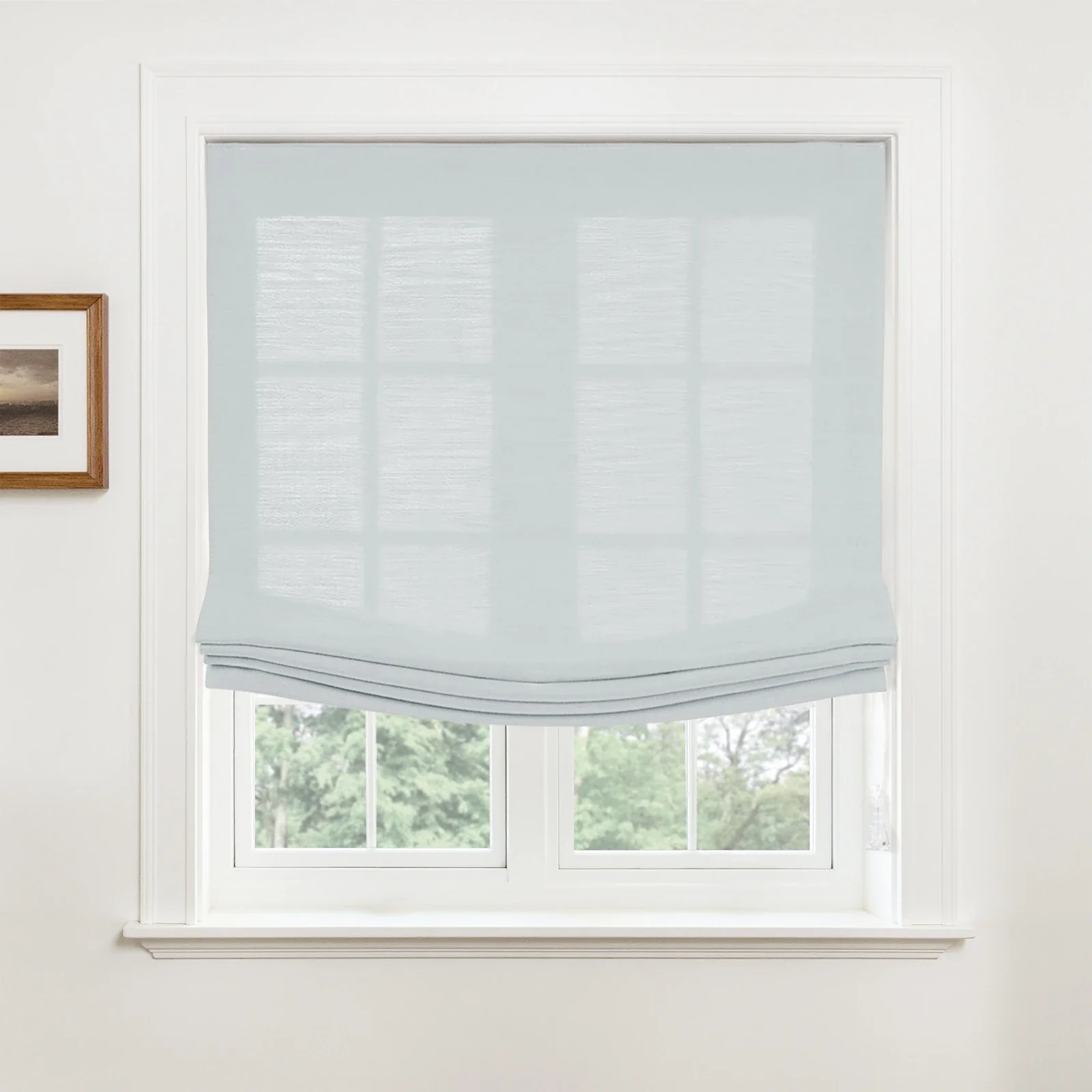 Custom Relaxed Roman Shades Cord Lift - Image 19
