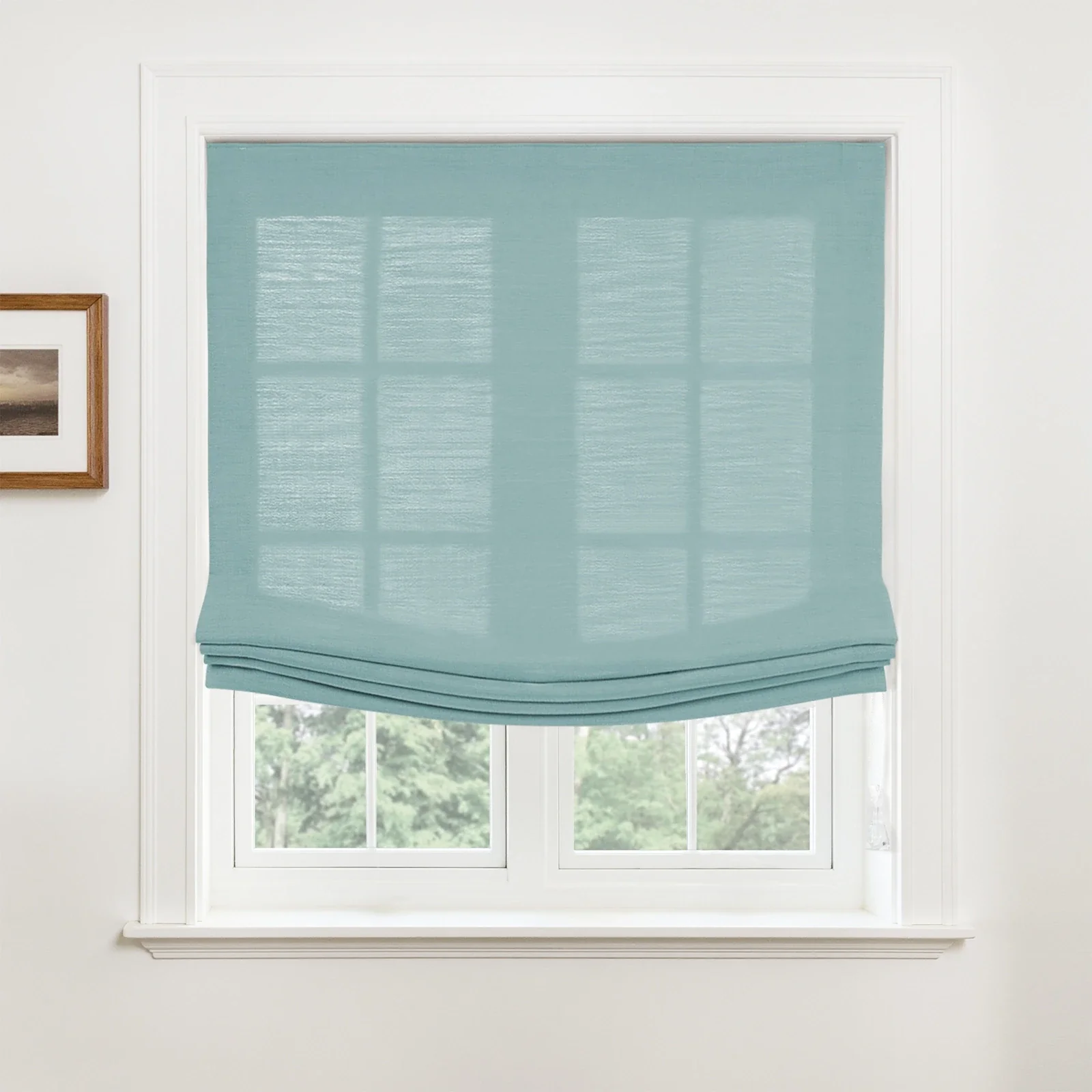 Custom Relaxed Roman Shades Cord Lift - Image 21