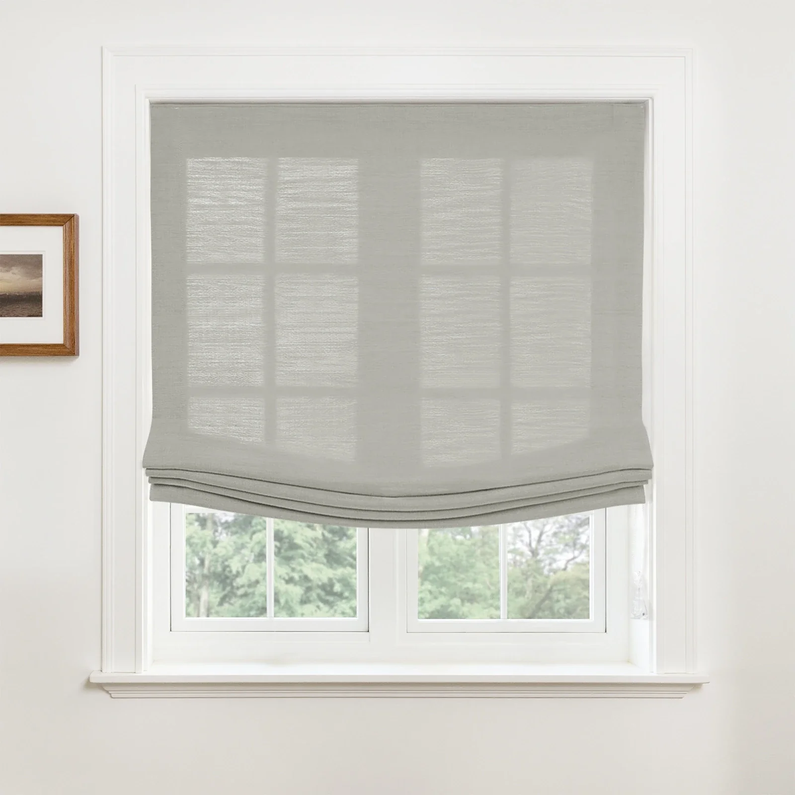 Custom Relaxed Roman Shades Cord Lift - Image 29