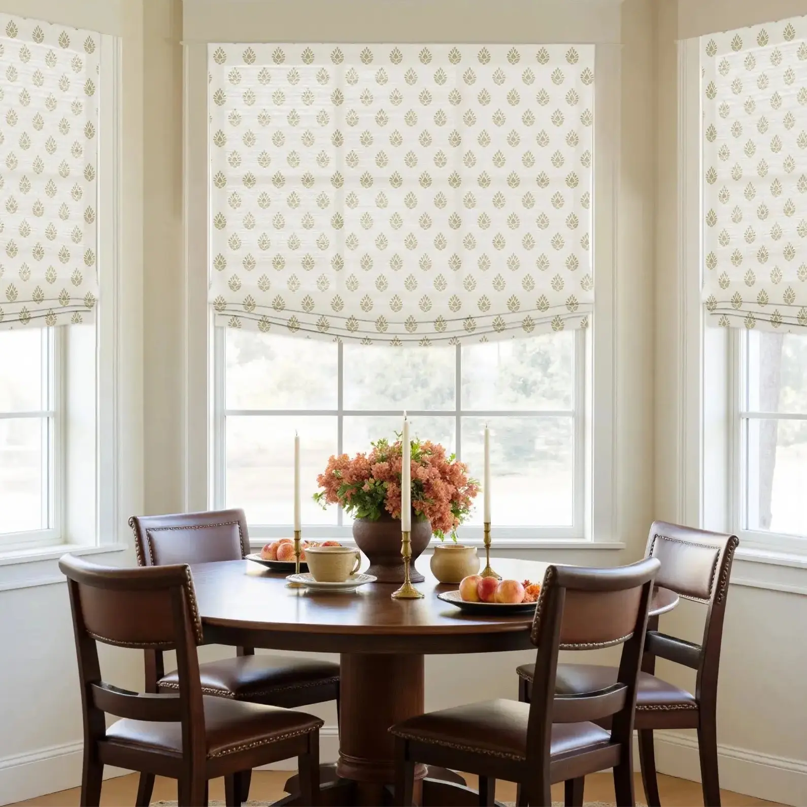 Custom Relaxed Roman Shades Cord Lift - Image 3