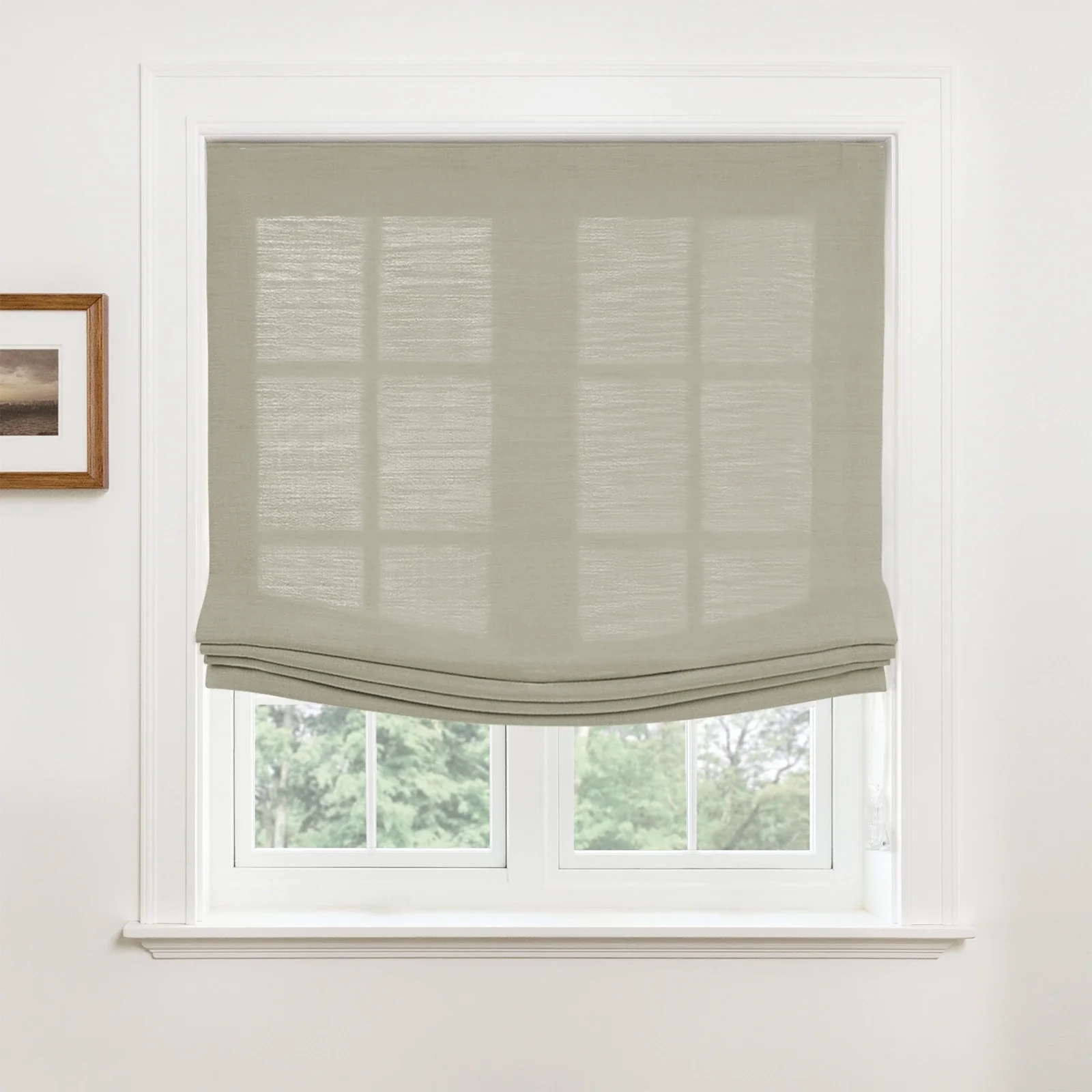 Custom Relaxed Roman Shades Cord Lift - Image 30