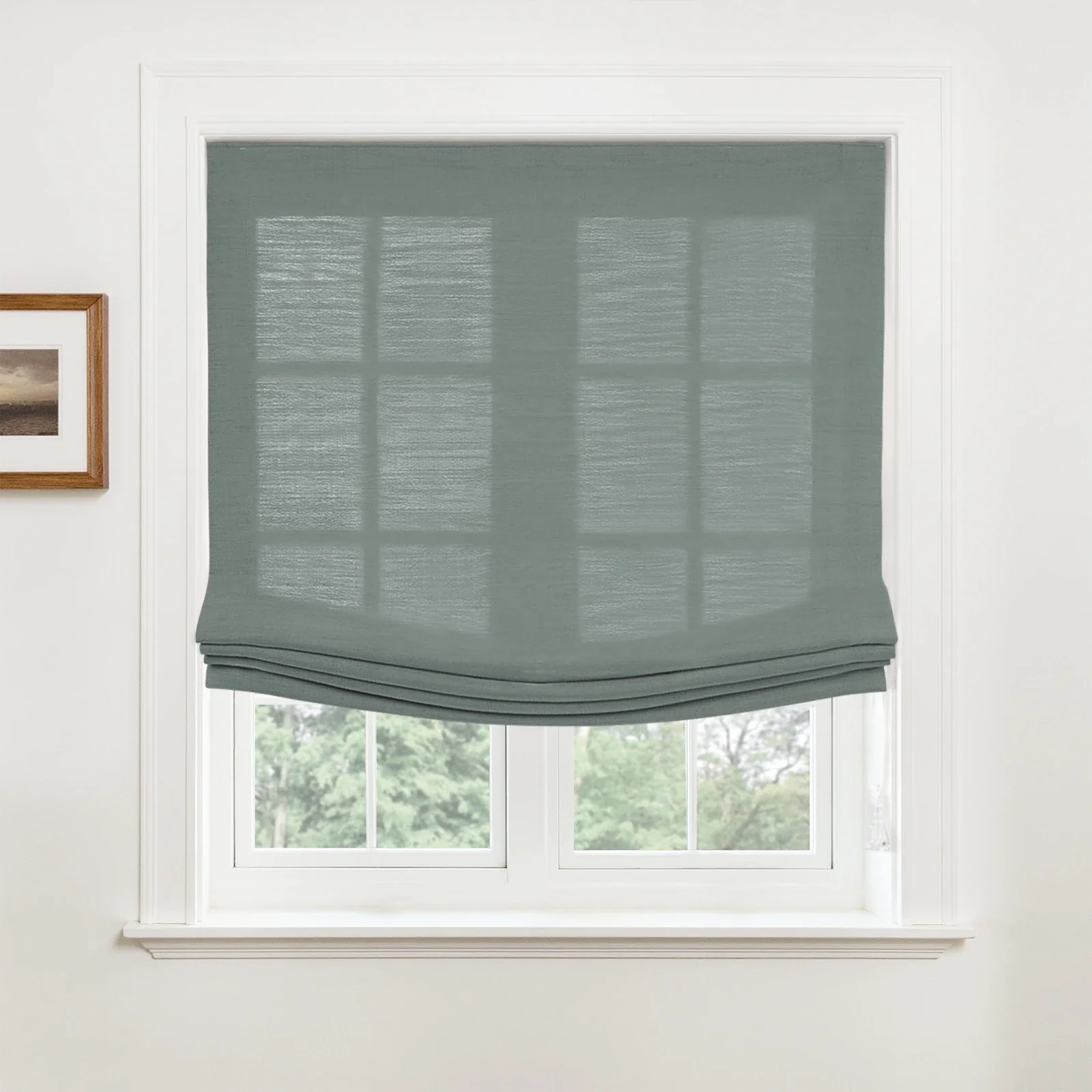 Custom Relaxed Roman Shades Cord Lift - Image 31