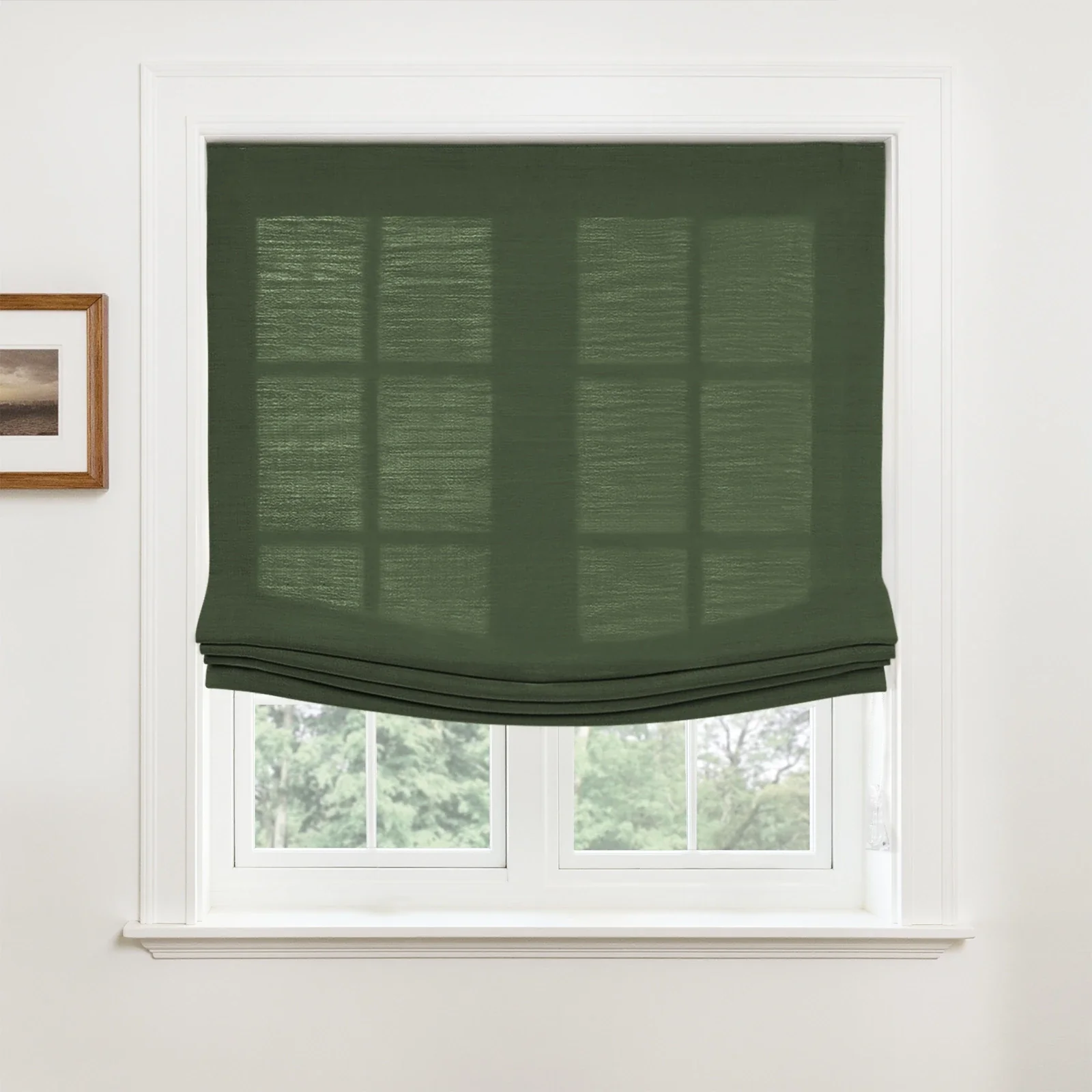 Custom Relaxed Roman Shades Cord Lift - Image 34