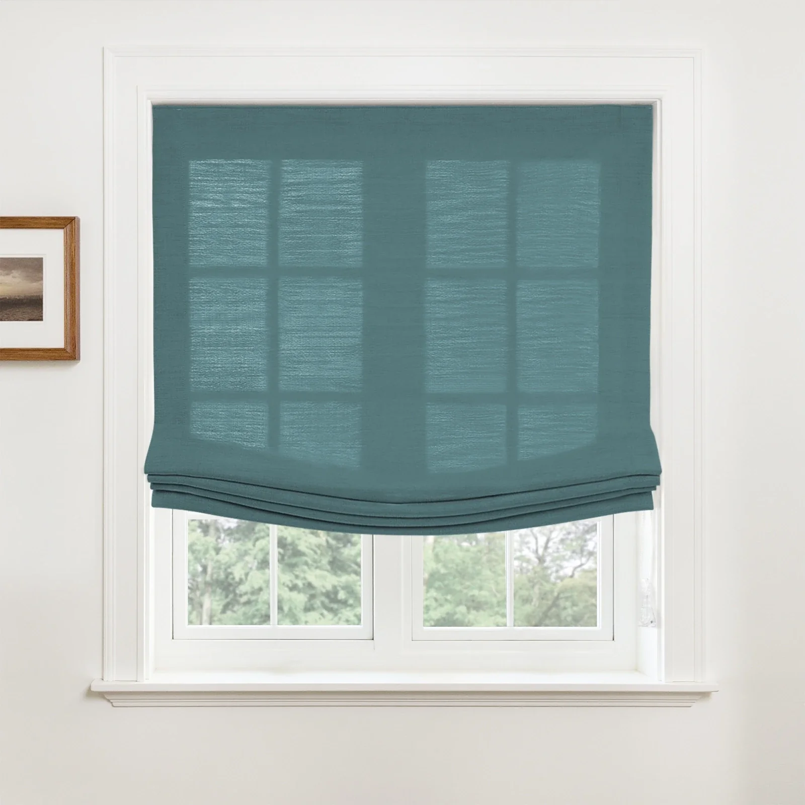 Custom Relaxed Roman Shades Cord Lift - Image 36