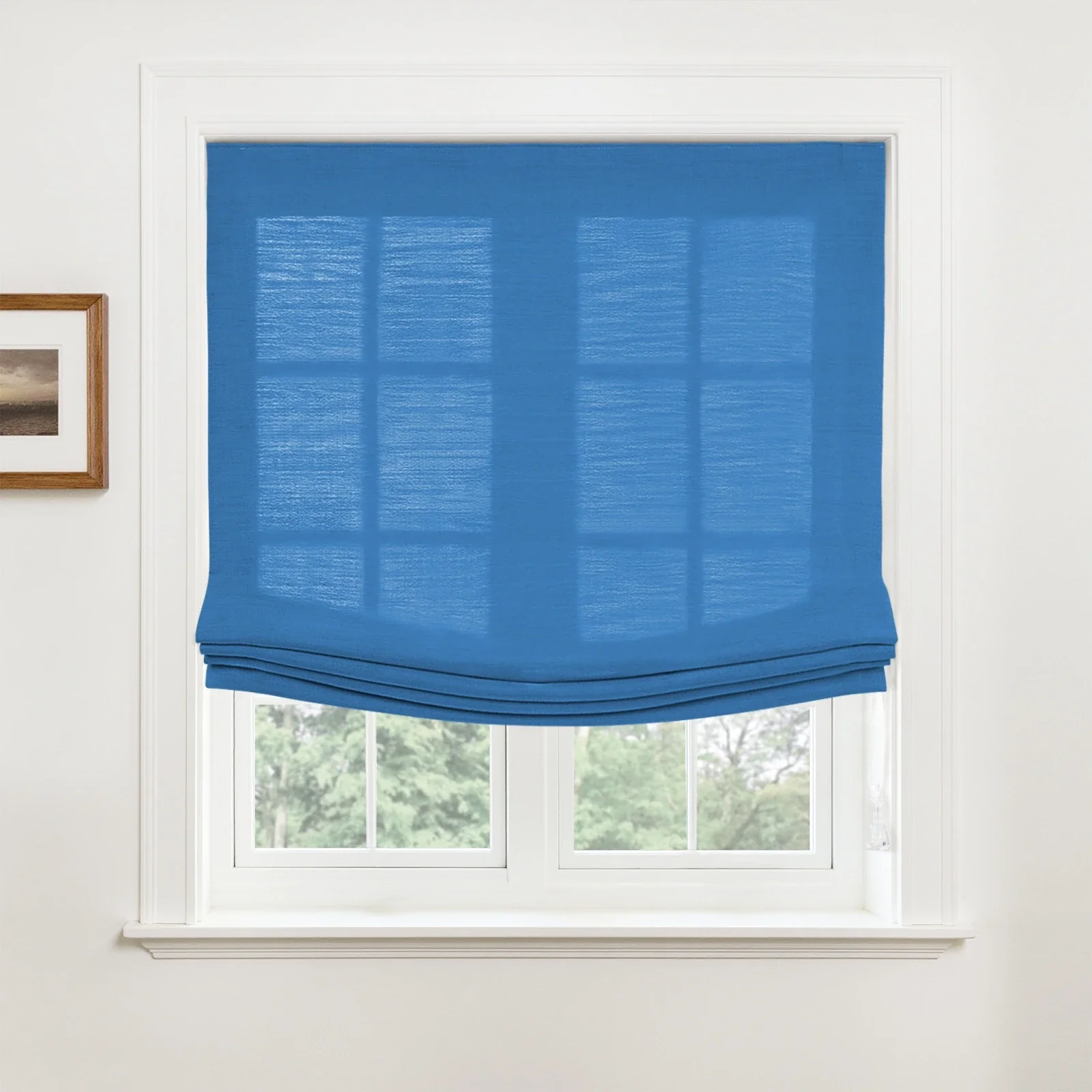 Custom Relaxed Roman Shades Cord Lift - Image 37