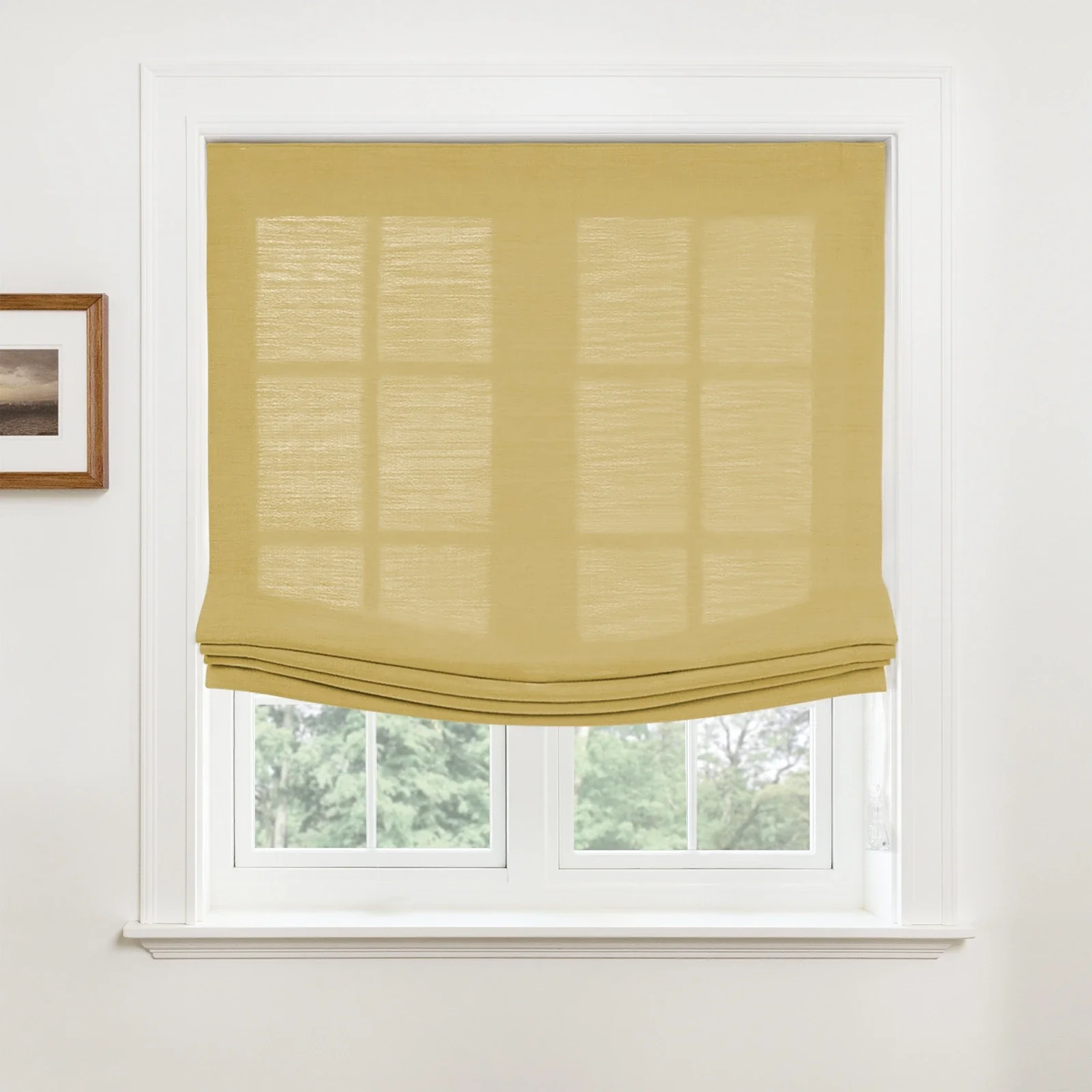 Custom Relaxed Roman Shades Cord Lift - Image 40