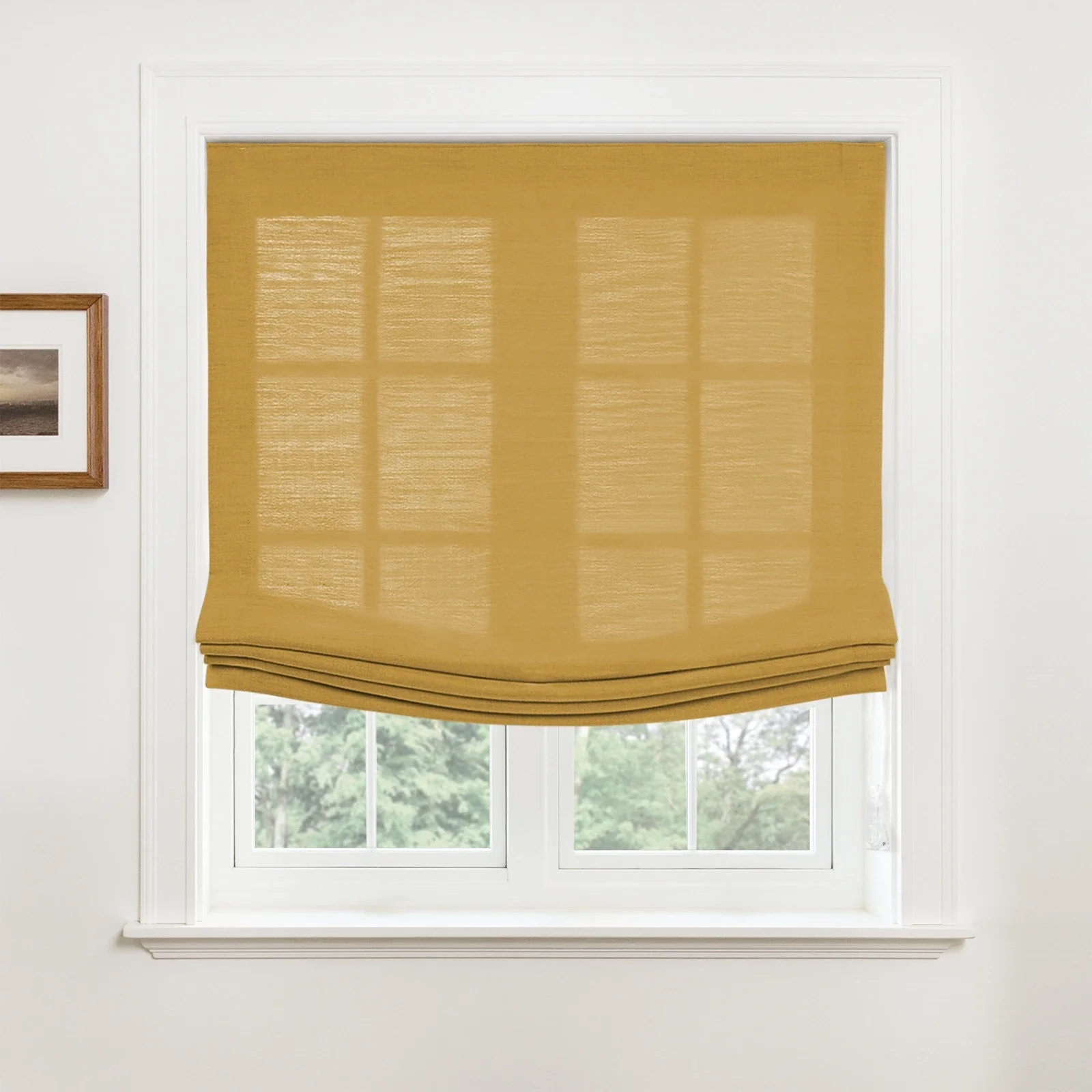 Custom Relaxed Roman Shades Cord Lift - Image 41