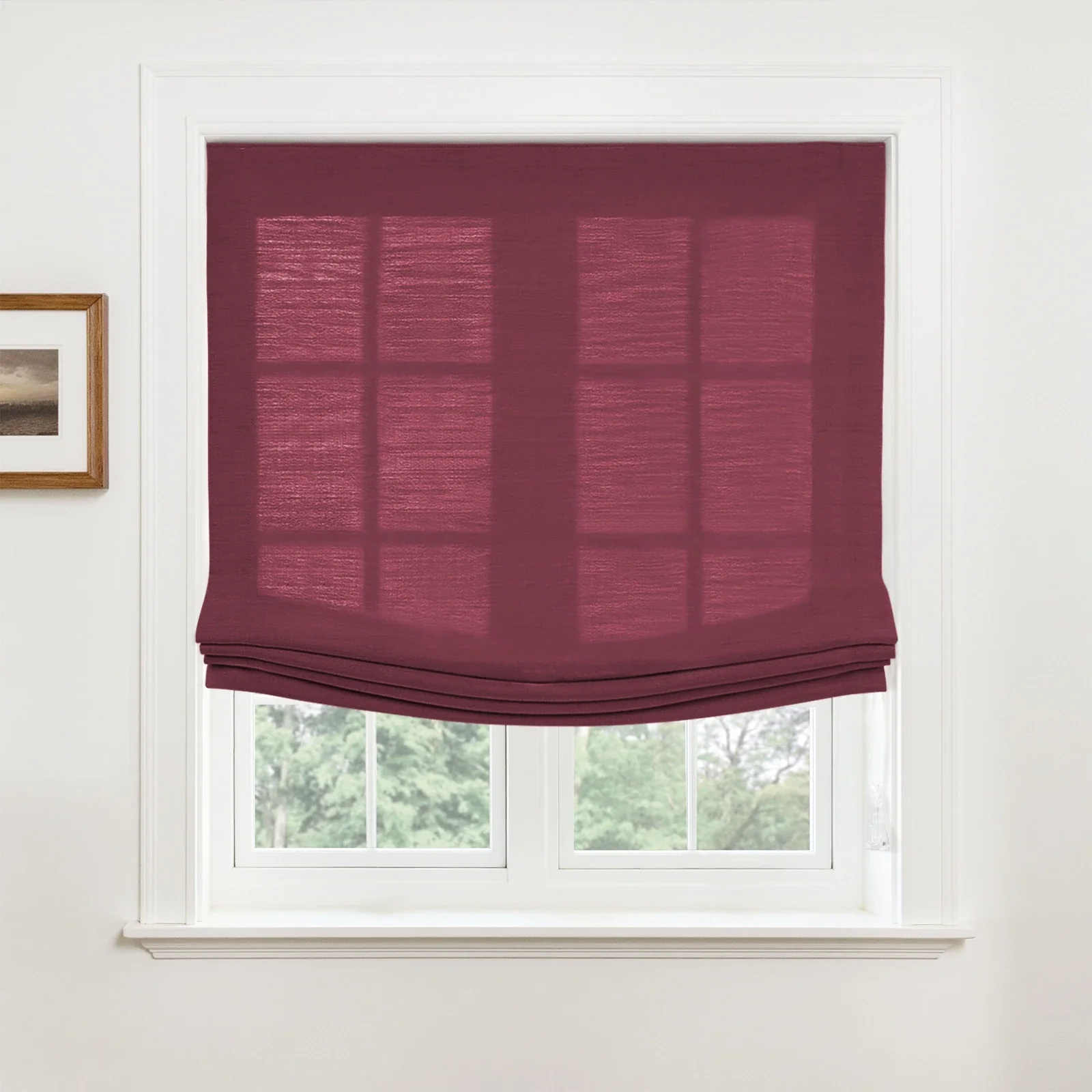 Custom Relaxed Roman Shades Cord Lift - Image 43