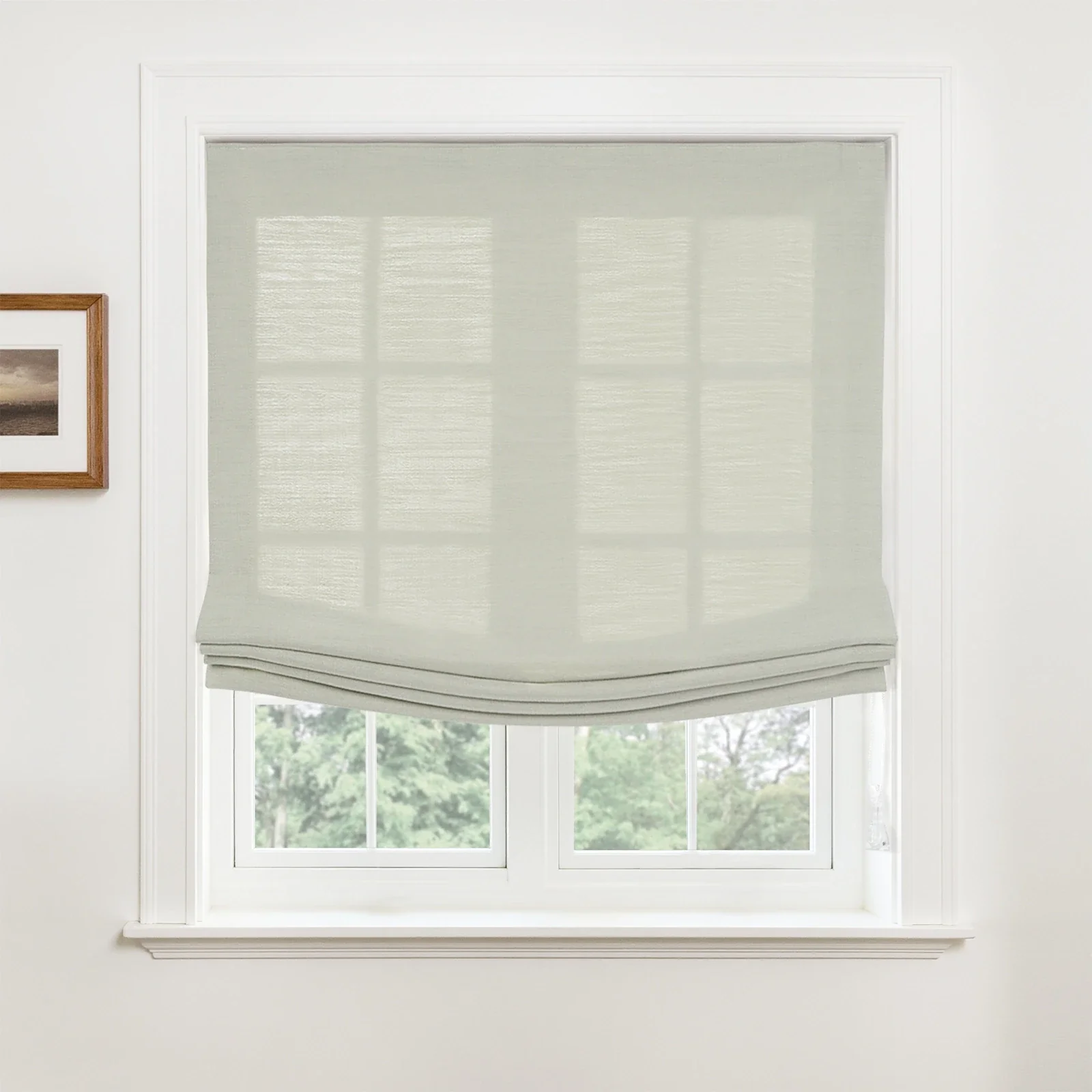 Custom Relaxed Roman Shades Cord Lift - Image 46