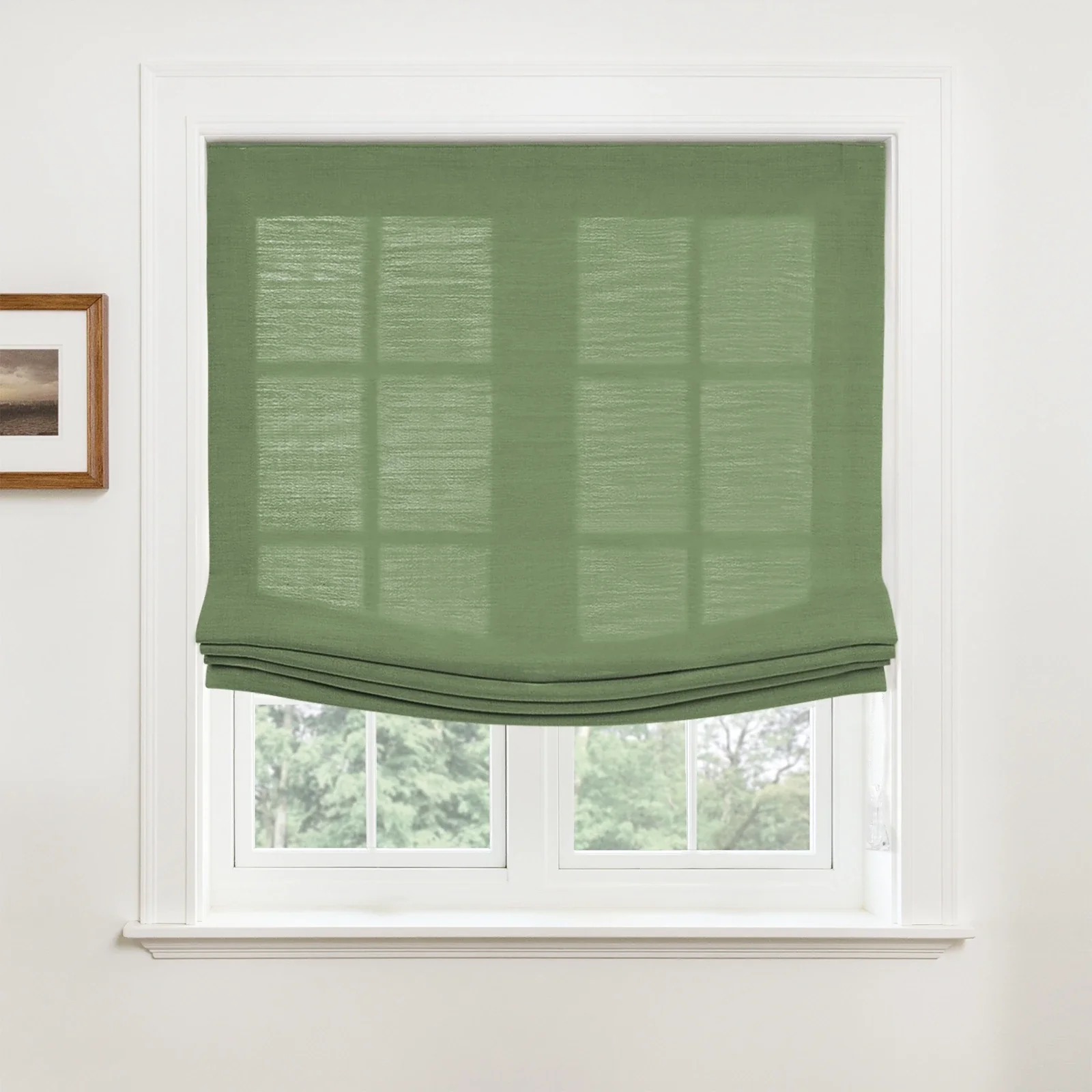 Custom Relaxed Roman Shades Cord Lift - Image 49