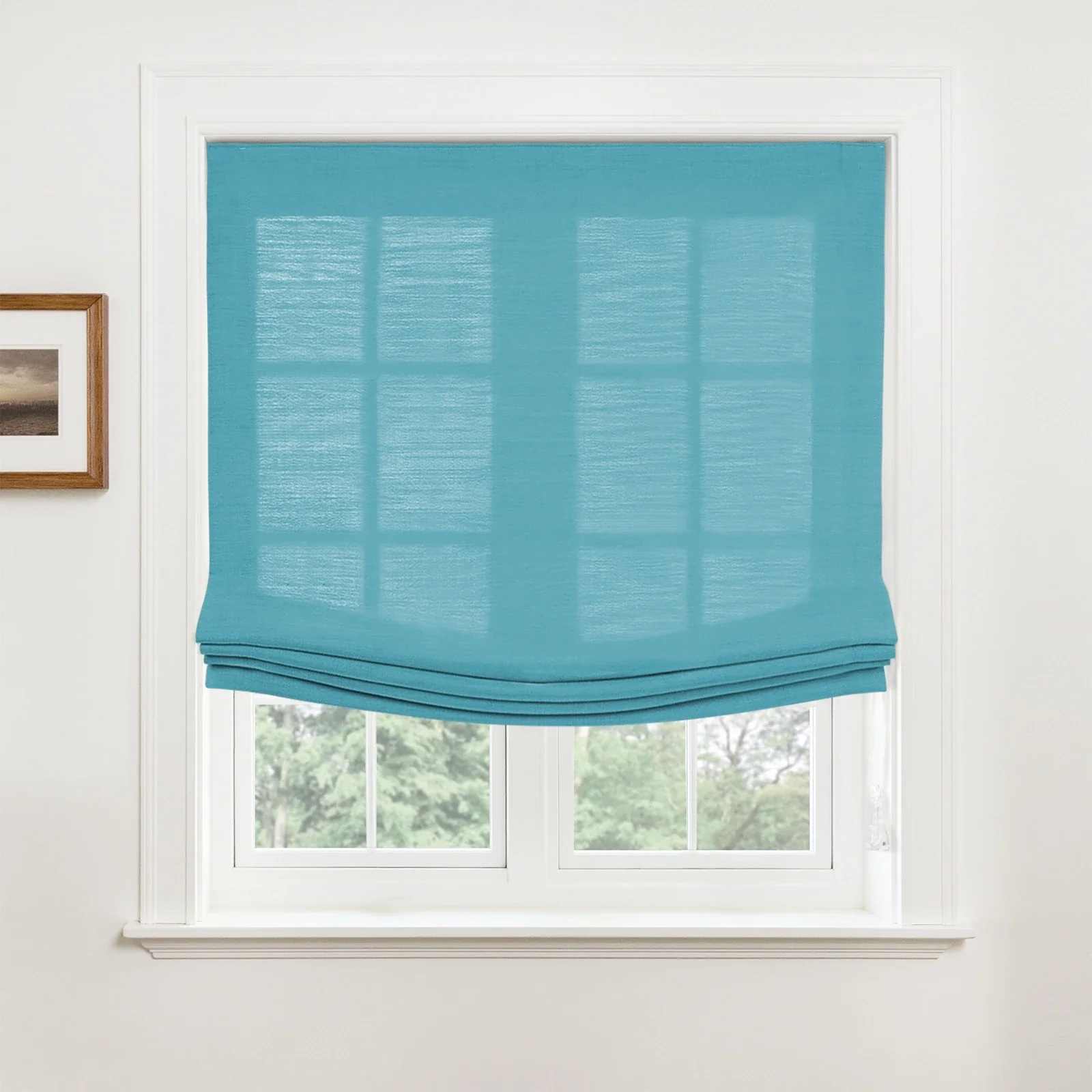 Custom Relaxed Roman Shades Cord Lift - Image 50