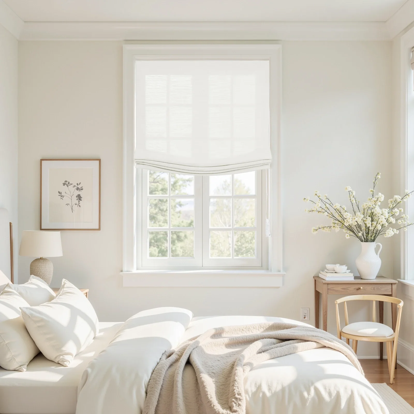 Custom Relaxed Roman Shades Cord Lift - Image 54