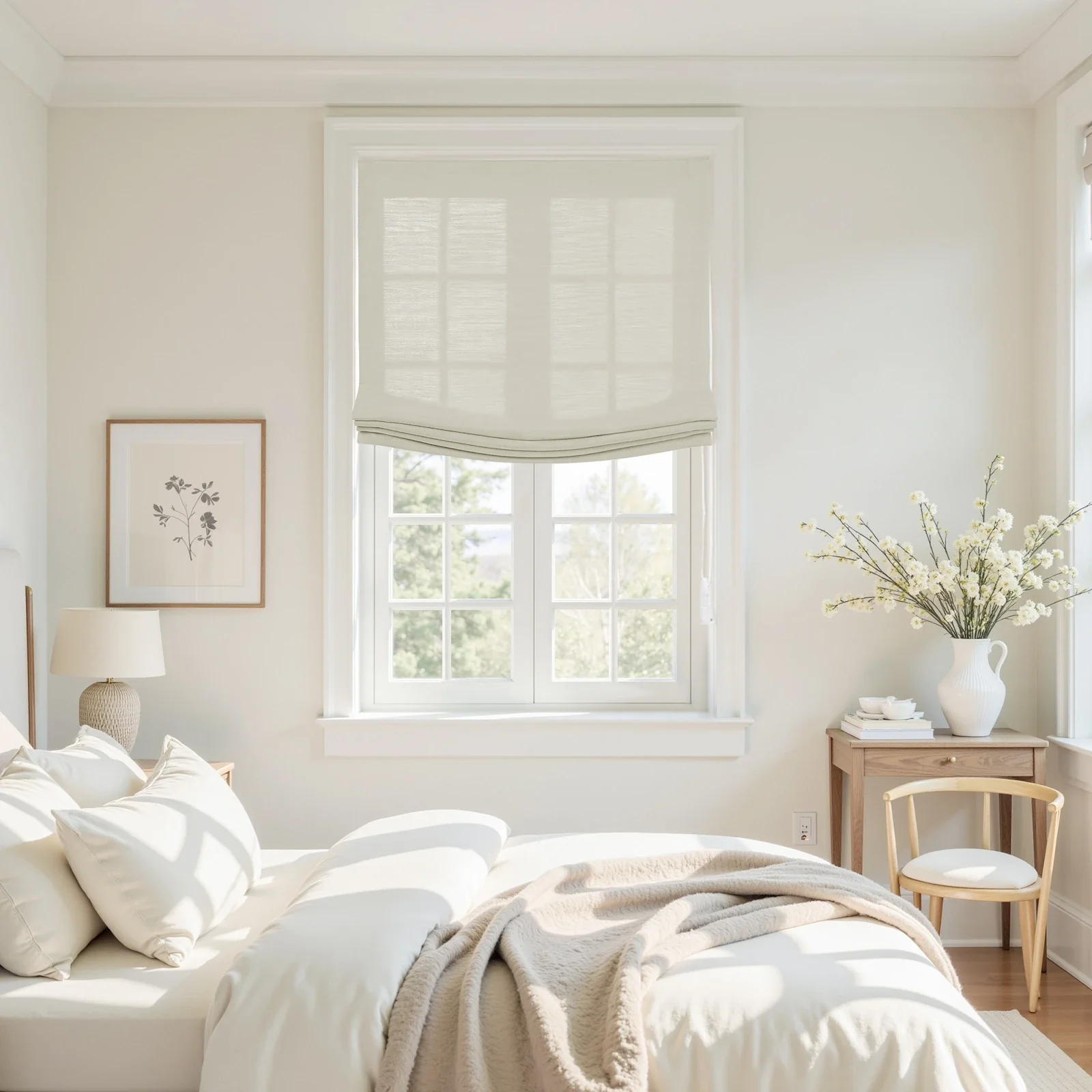 Custom Relaxed Roman Shades Cord Lift - Image 56