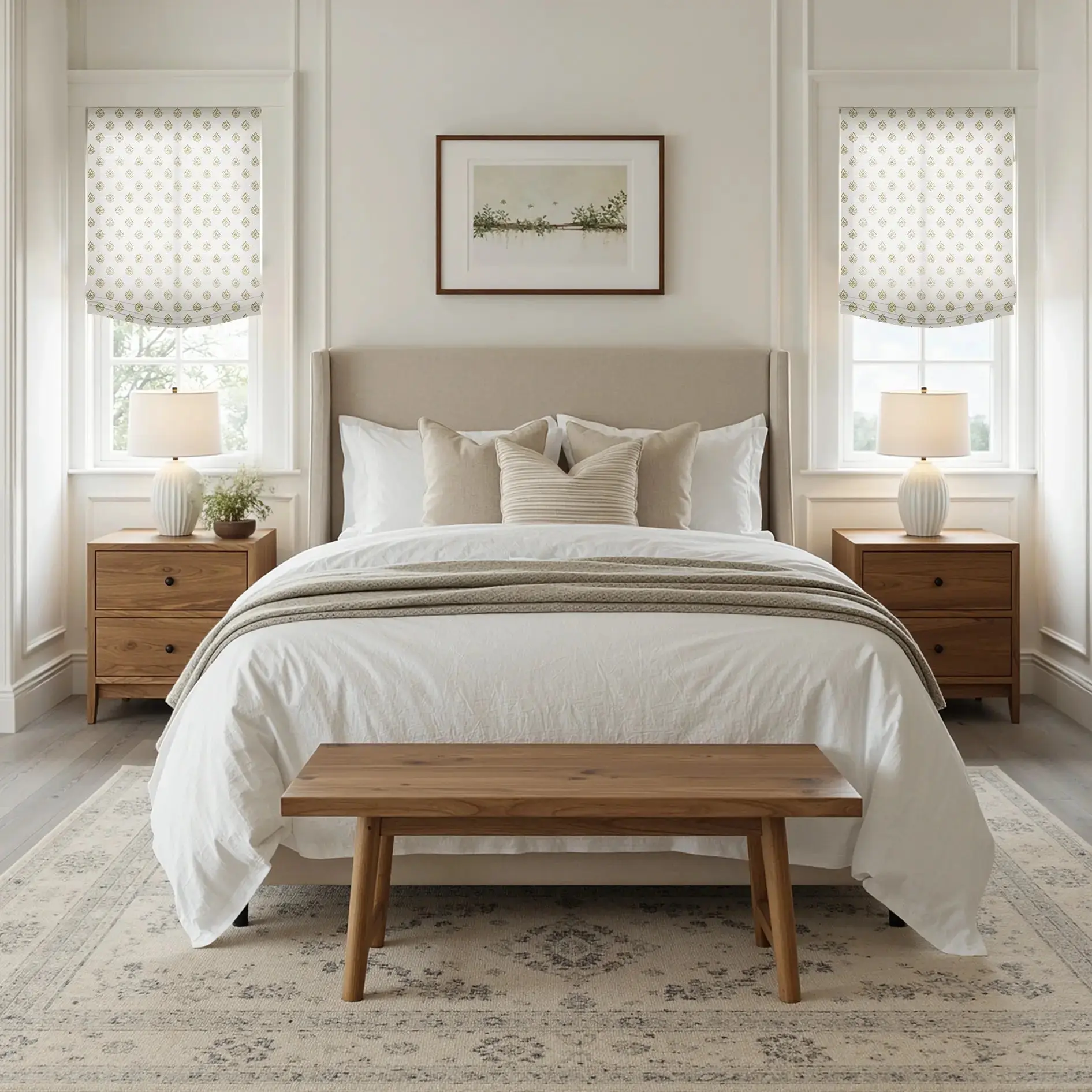 Custom Relaxed Roman Shades Cord Lift - Image 65