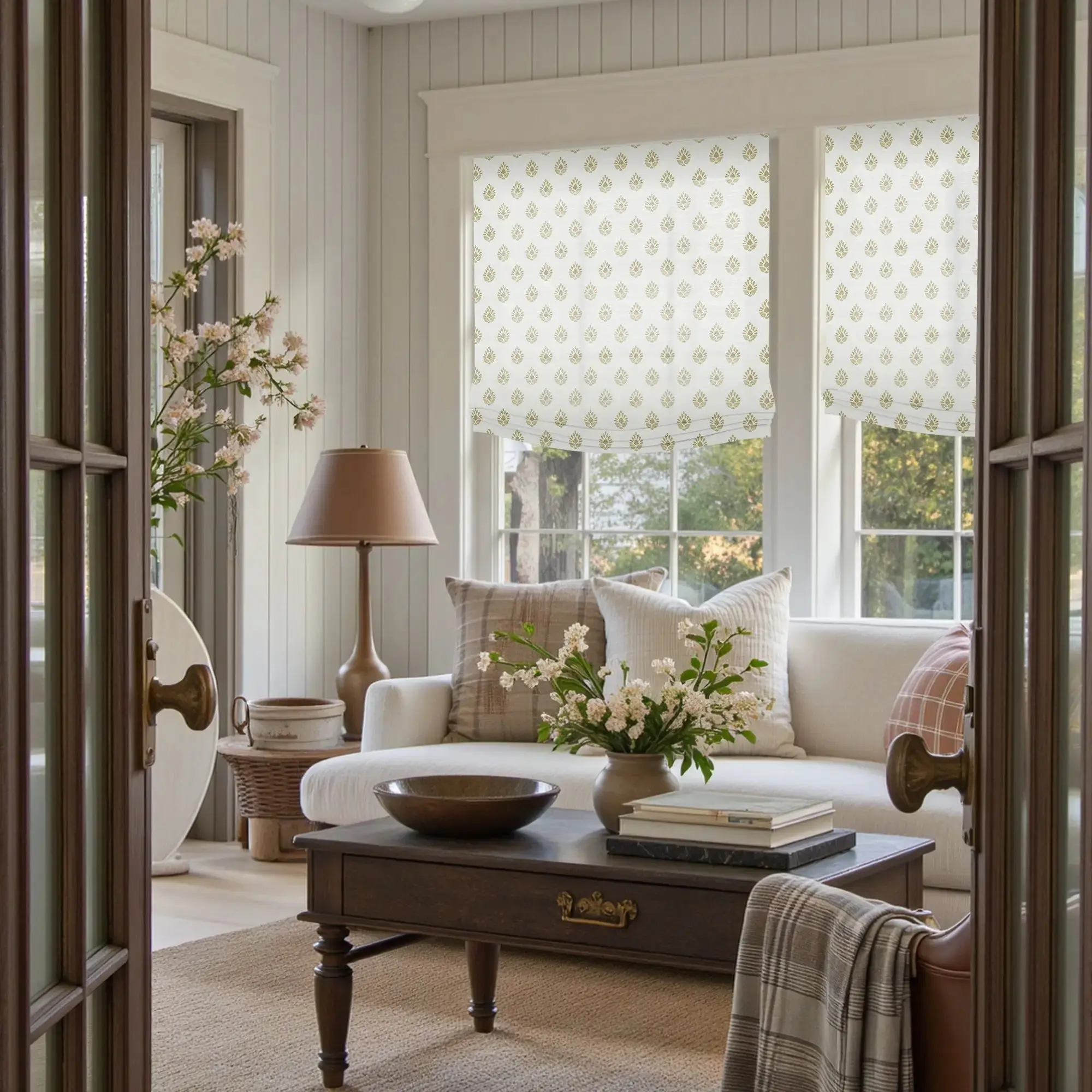 Custom Relaxed Roman Shades Cord Lift - Image 68