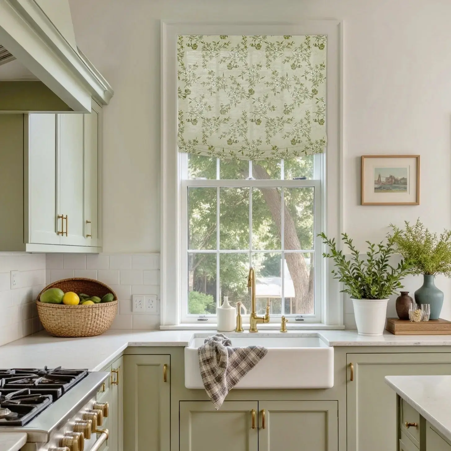 Custom Relaxed Roman Shades Cord Lift - Image 70
