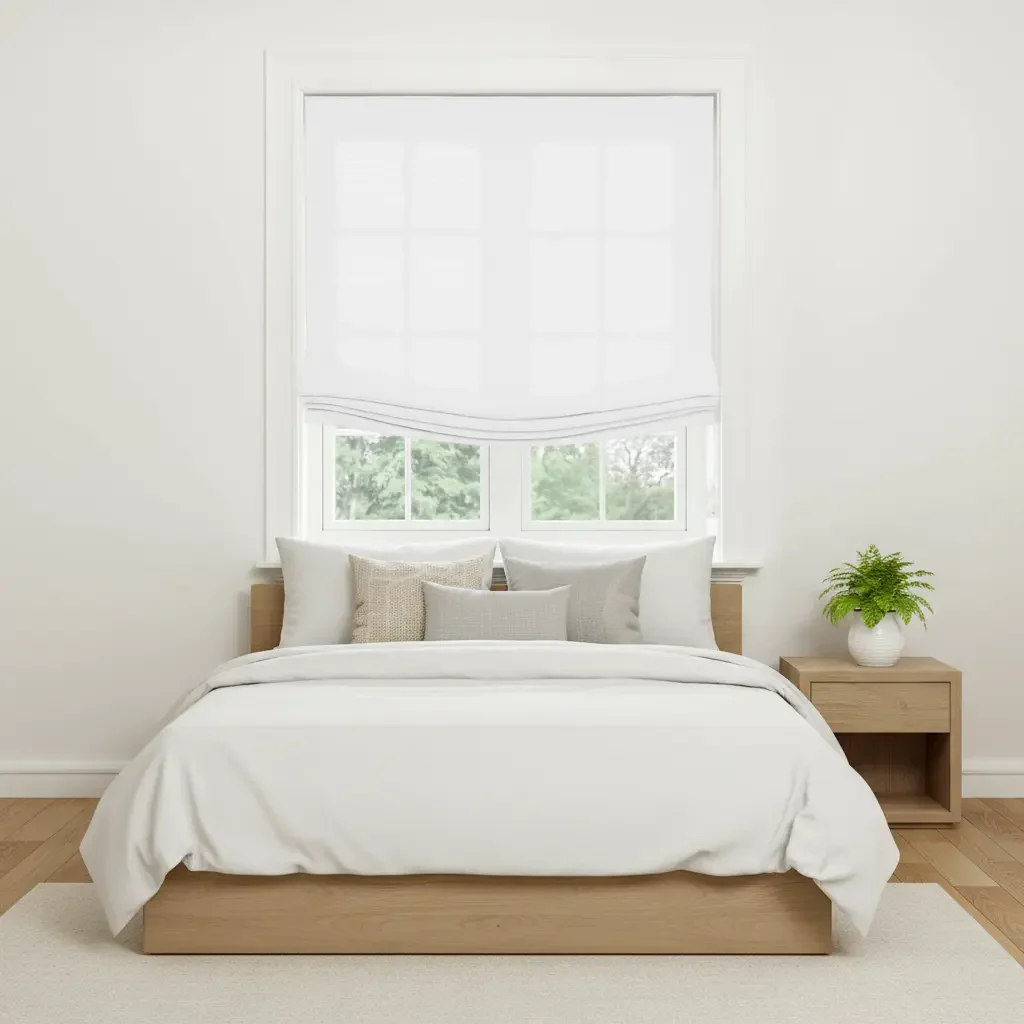 Custom Relaxed Roman Shades Cord Lift - Image 9